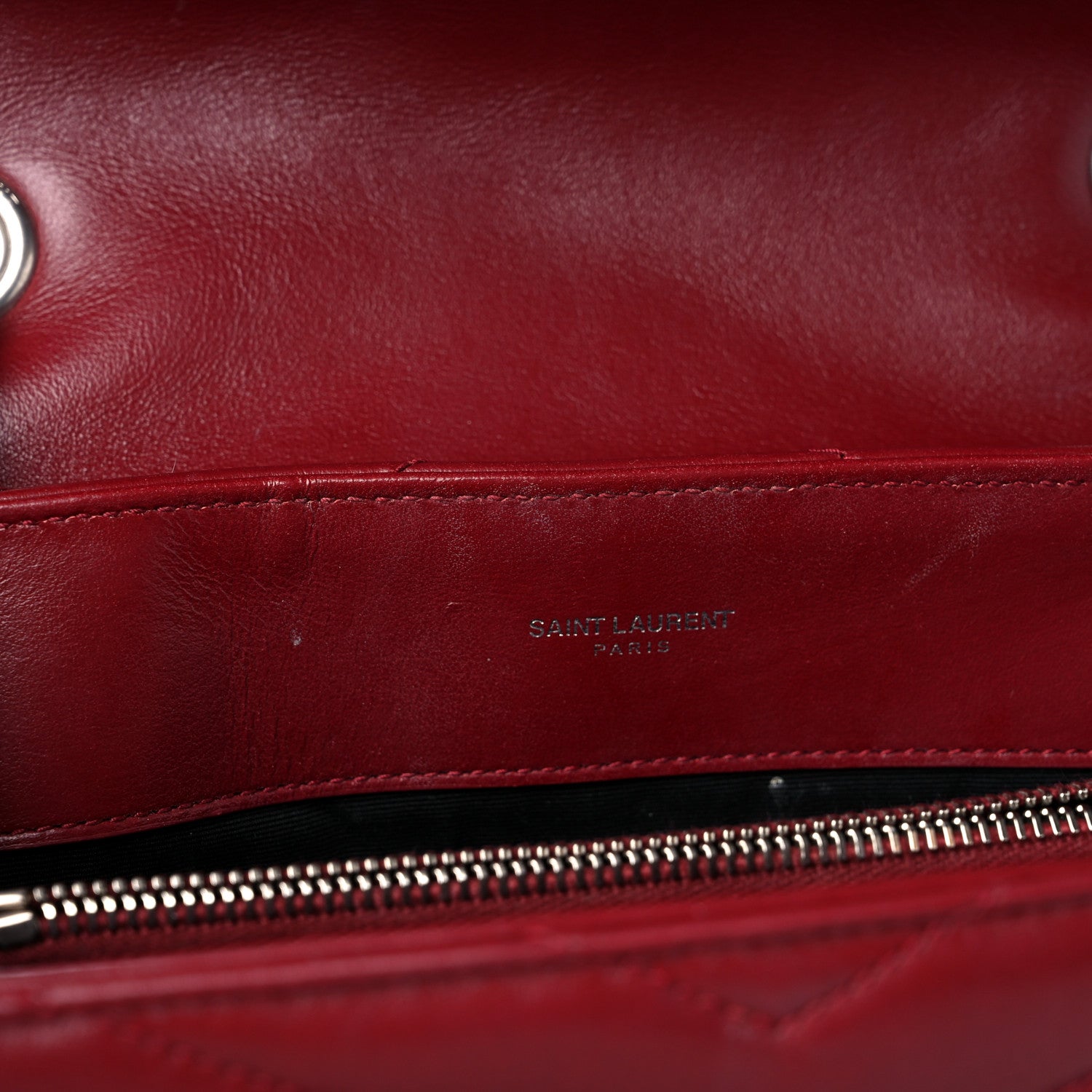 Saint Laurent Calfskin Y Quilted Monogram Medium Loulou Chain Satchel Palissandre 13 of 28