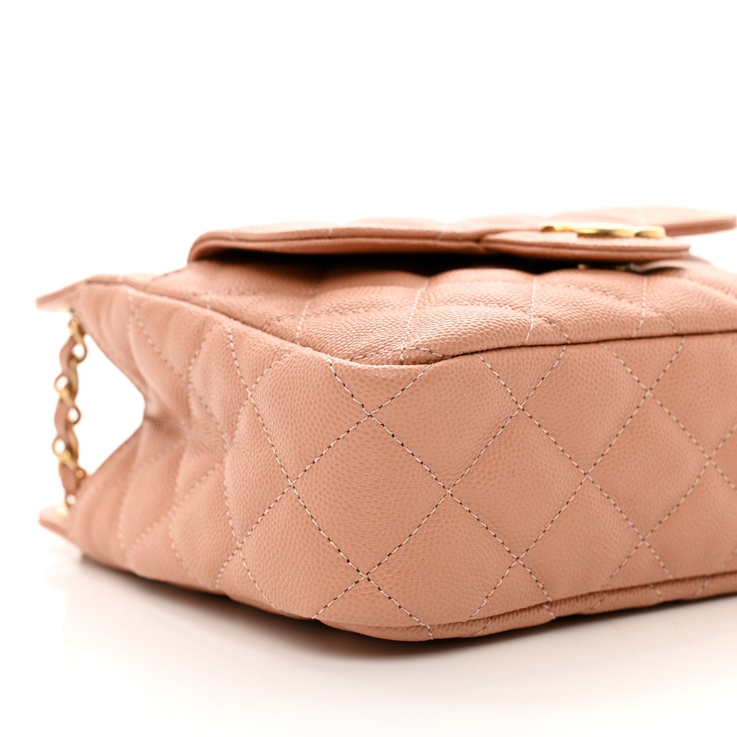 Chanel Caviar Quilted Small Wavy CC Hobo Coral 9 of 11