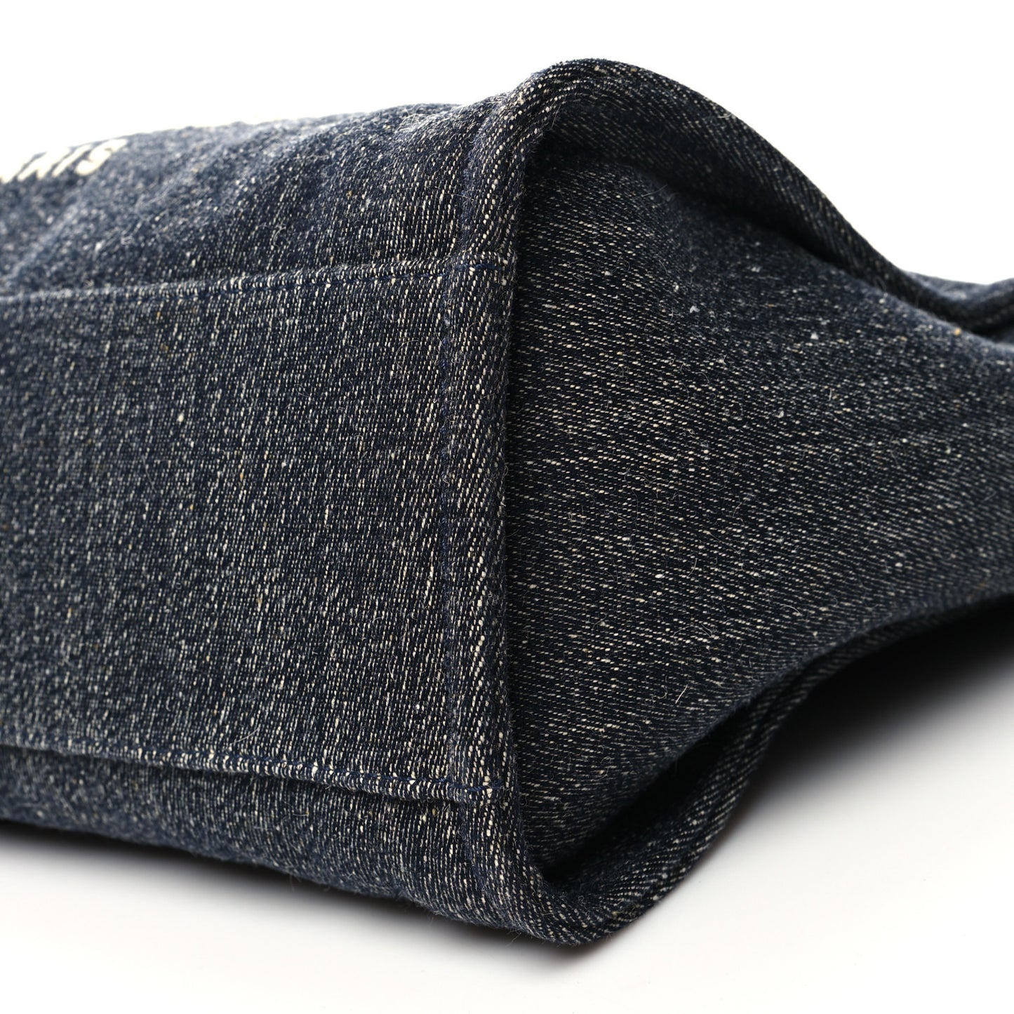 Denim Medium Deauville Tote Dark Blue White