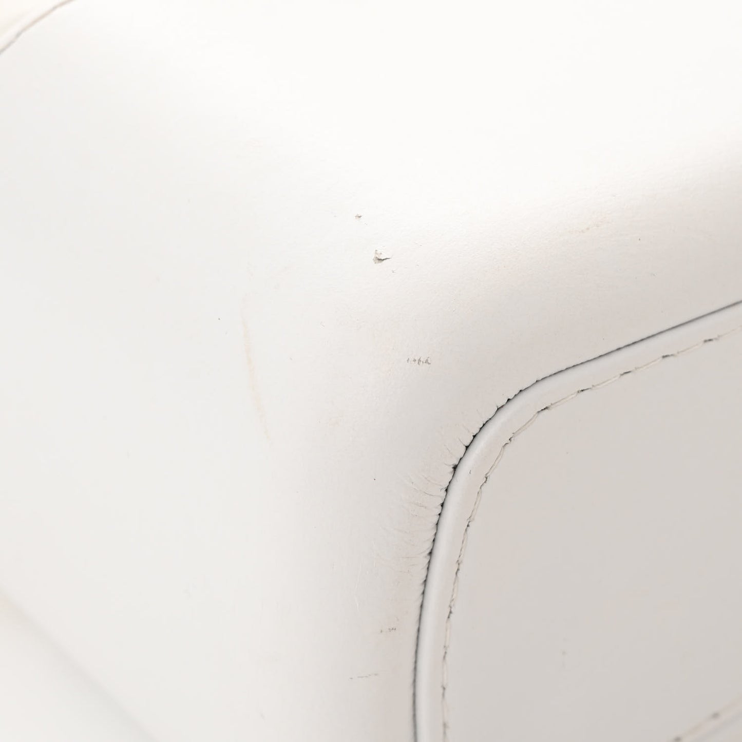 Aged Calfskin Quilted Large Gabrielle Hobo White