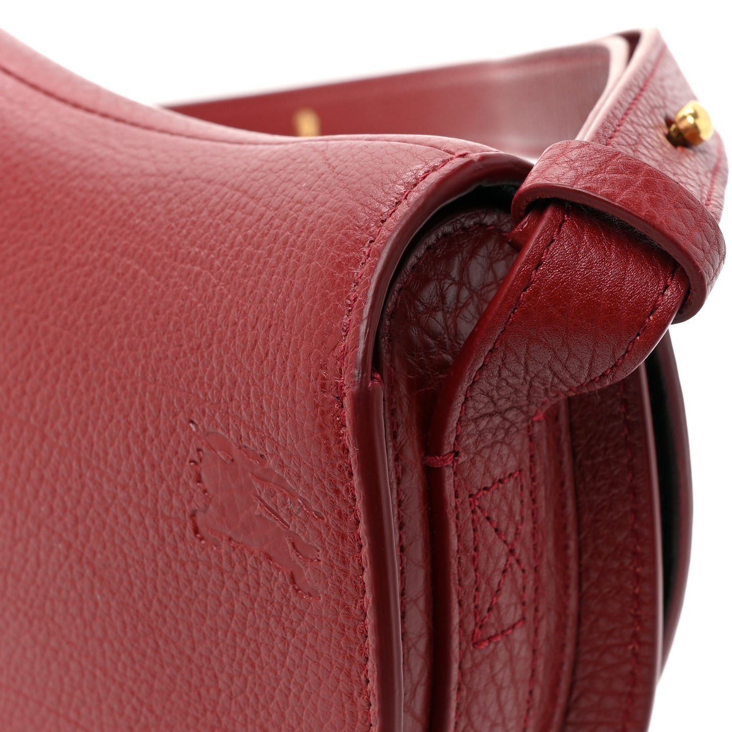 Calfskin Mini Rocking Horse Crossbody Dark Red