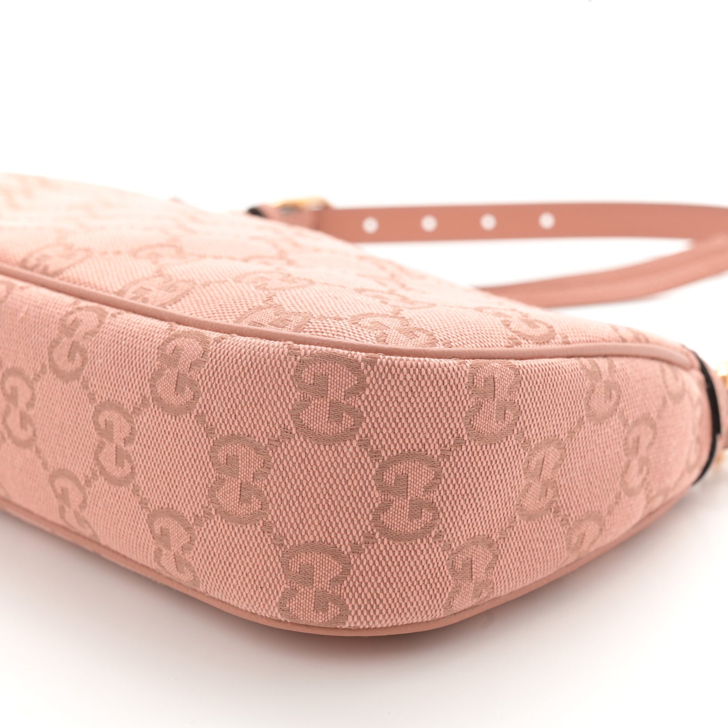 Monogram Textured Dollar Calfskin Small Ophidia Hobo Cloche Rose Pink