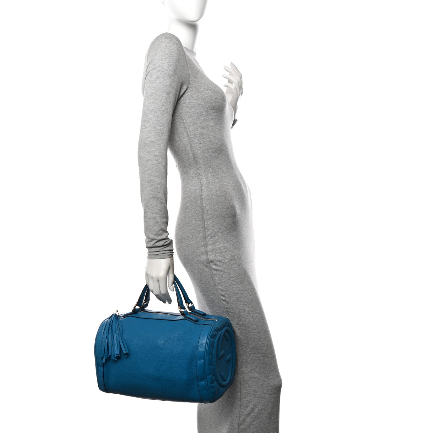 Calfskin Medium Soho Boston Riviera Blue