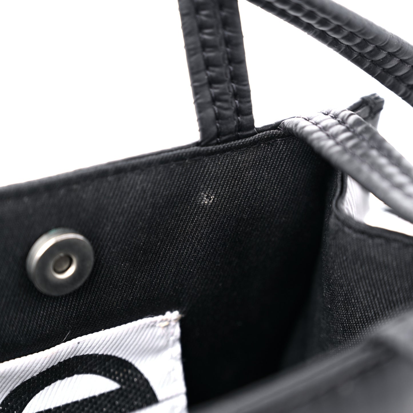 Nylon Small Puff Shopping Bag Black