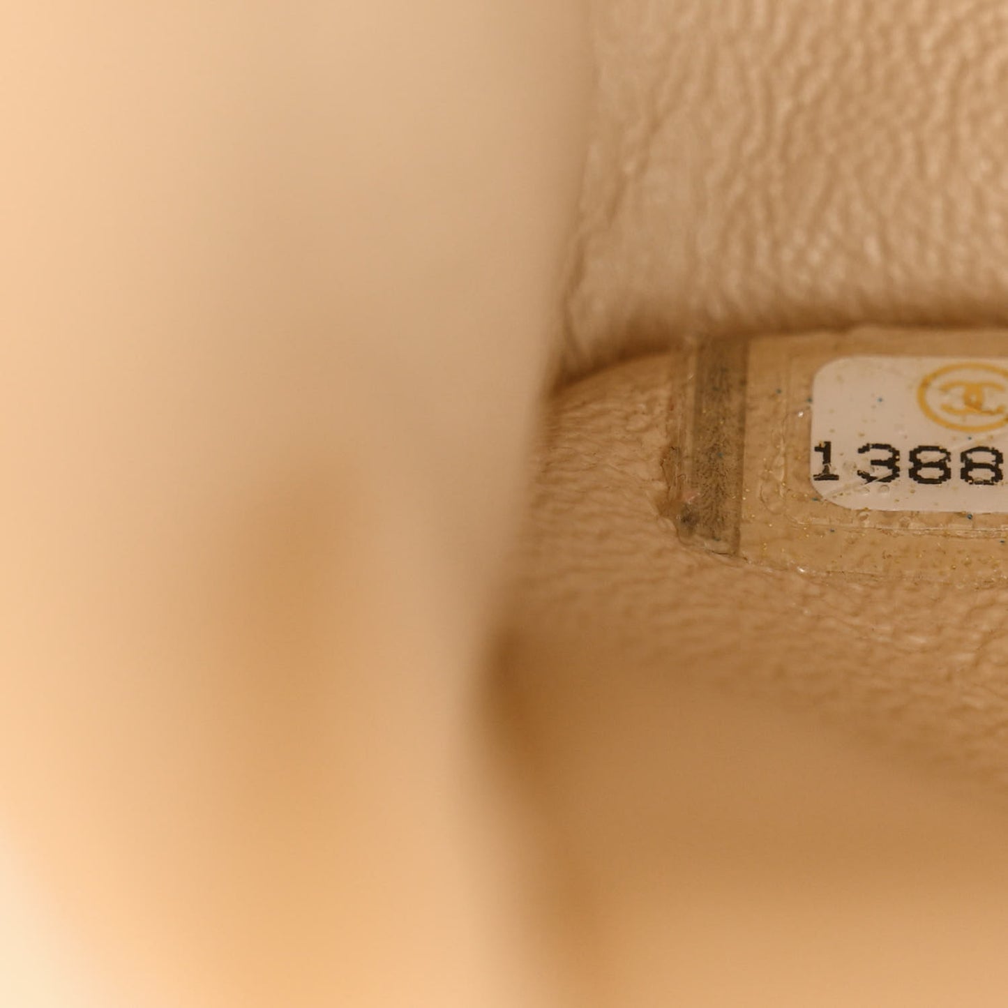 Lambskin Quilted Medium Double Flap Beige