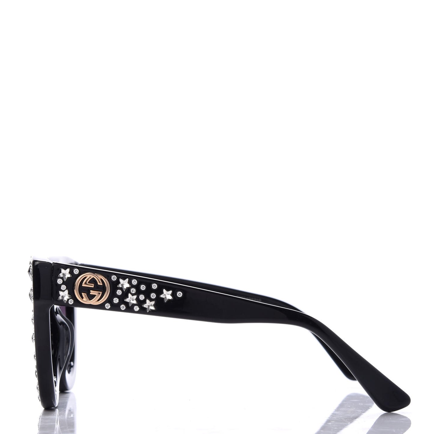 Acetate Stars Cat Eye Sunglasses GG0116S Black