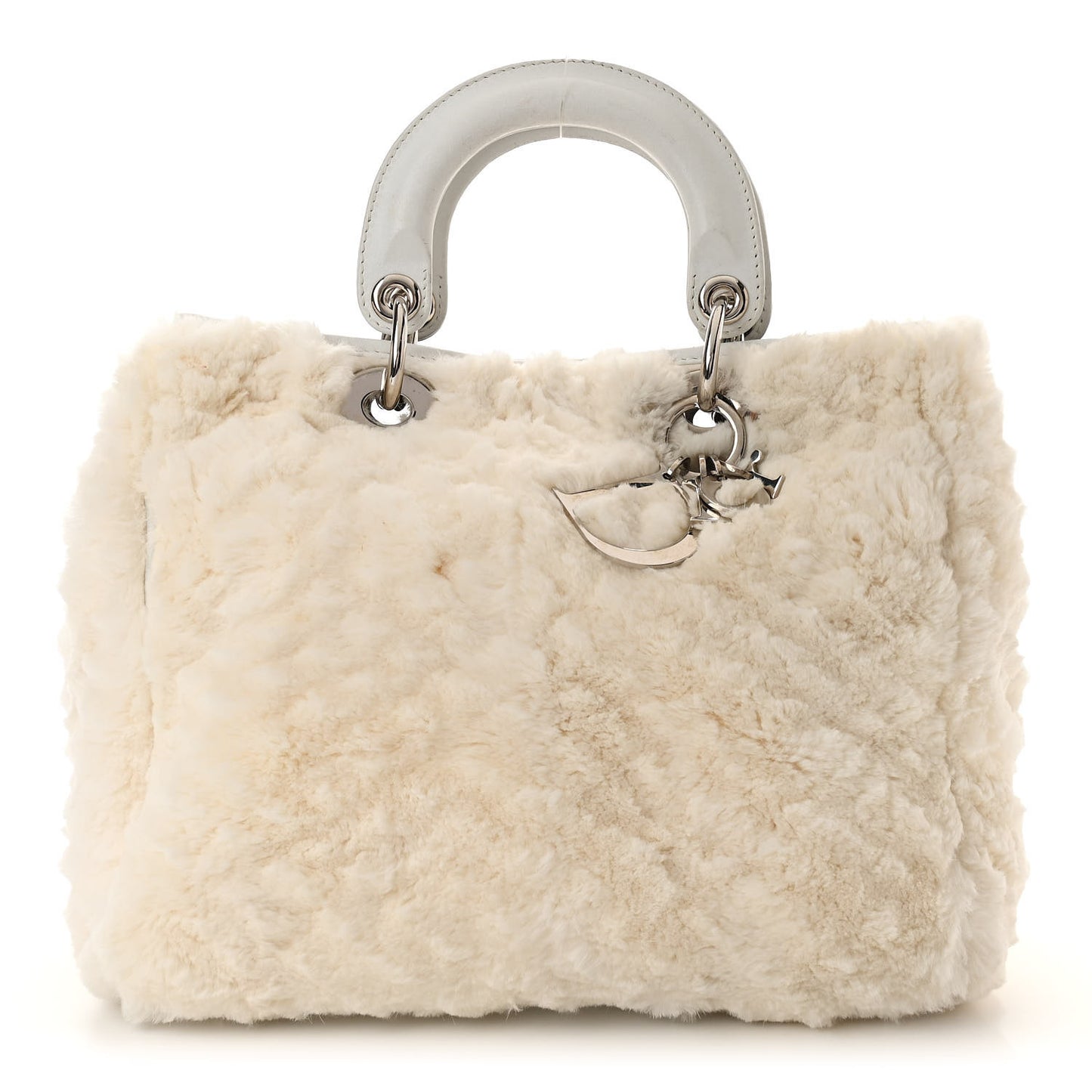 Rabbit Fur Medium Lady Dior Ivory