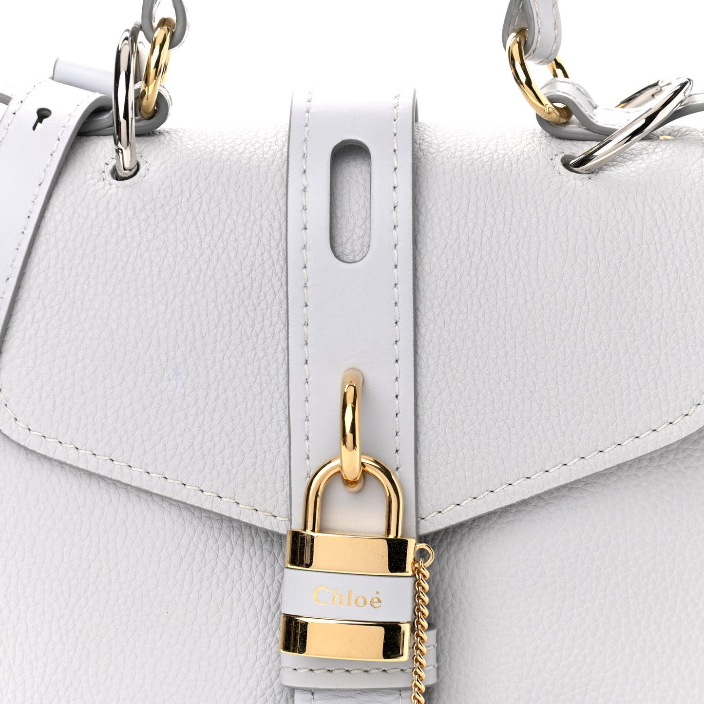 Grained Calfskin Small Aby Day Shoulder Bag Light Cloud
