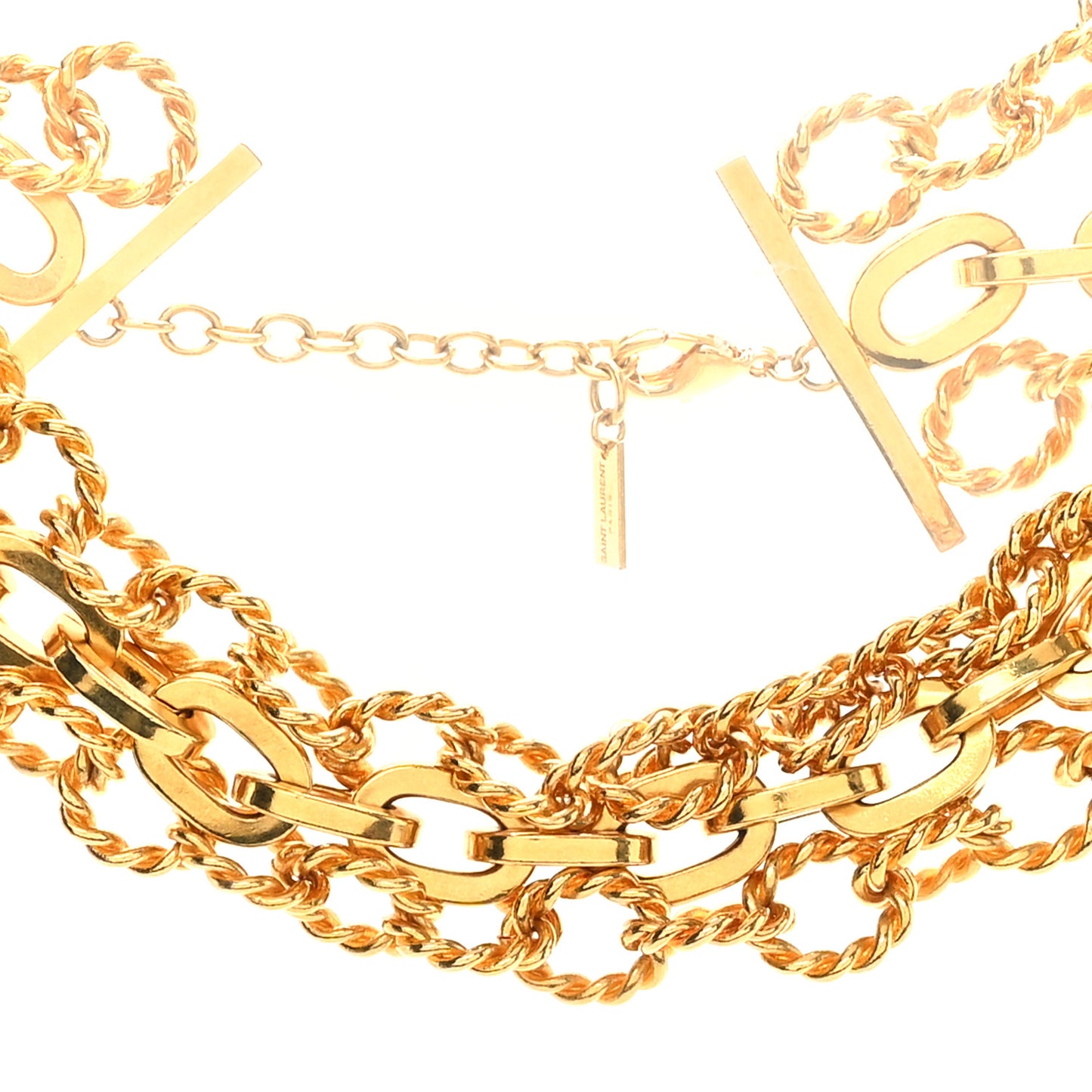 Metal Multi Chain Necklace Gold