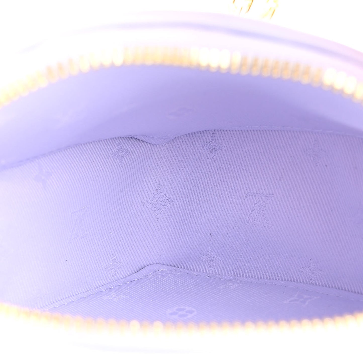 Calfskin Embroidered Monogram Pop My Heart Bag Pouch Lilac