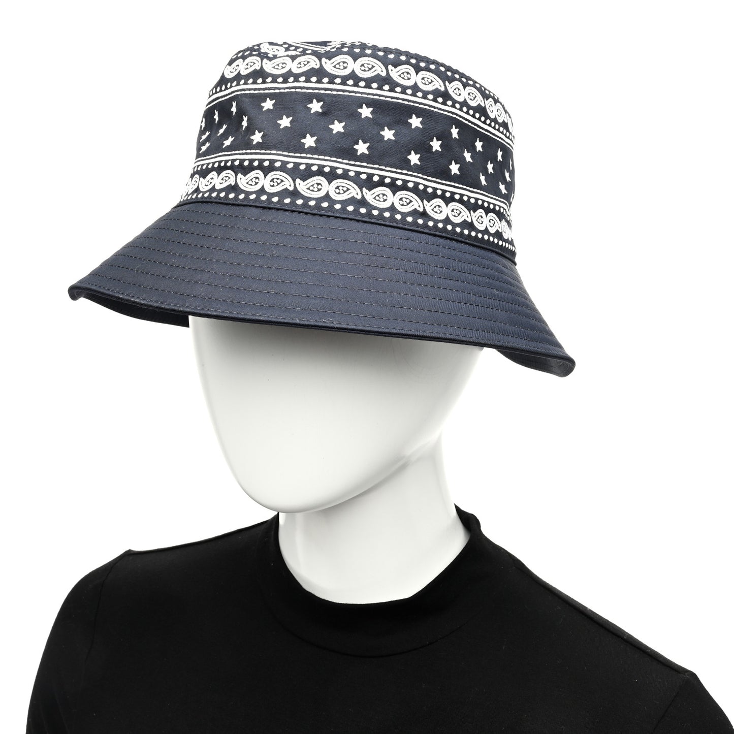 Technical Gabardine Balade Bandana Bucket Hat 57 Marine