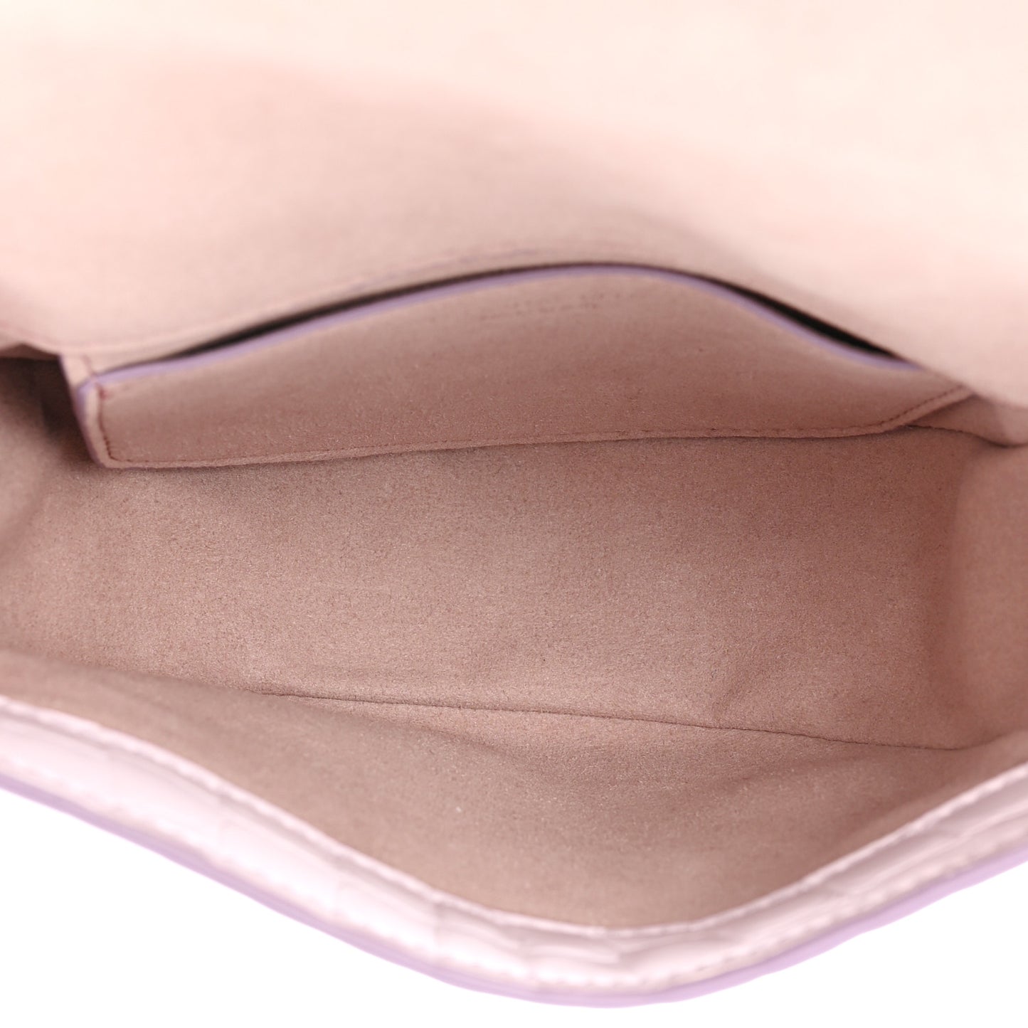 Eco Alter Crocodile Embossed Nappa Small Frayme Shoulder Bag Lilac