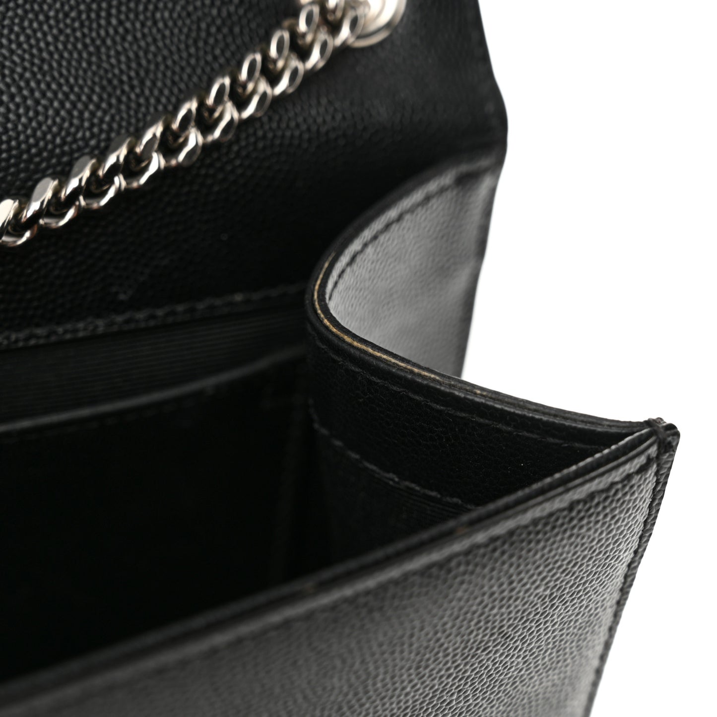 Grain De Poudre Medium Classic Monogram Kate Satchel Black