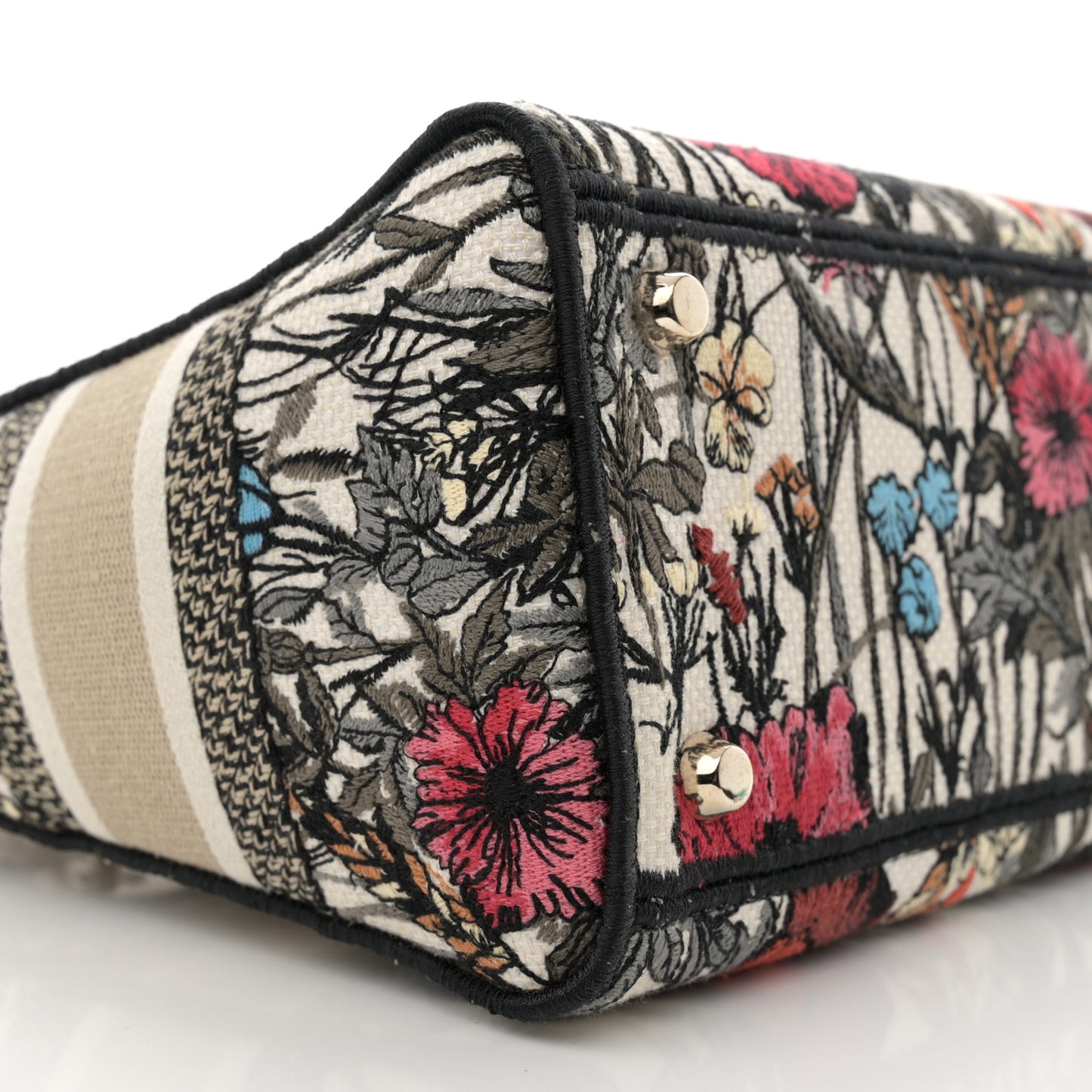 Canvas Embroidered Mille Fleurs Medium Lady D-Lite Multicolor