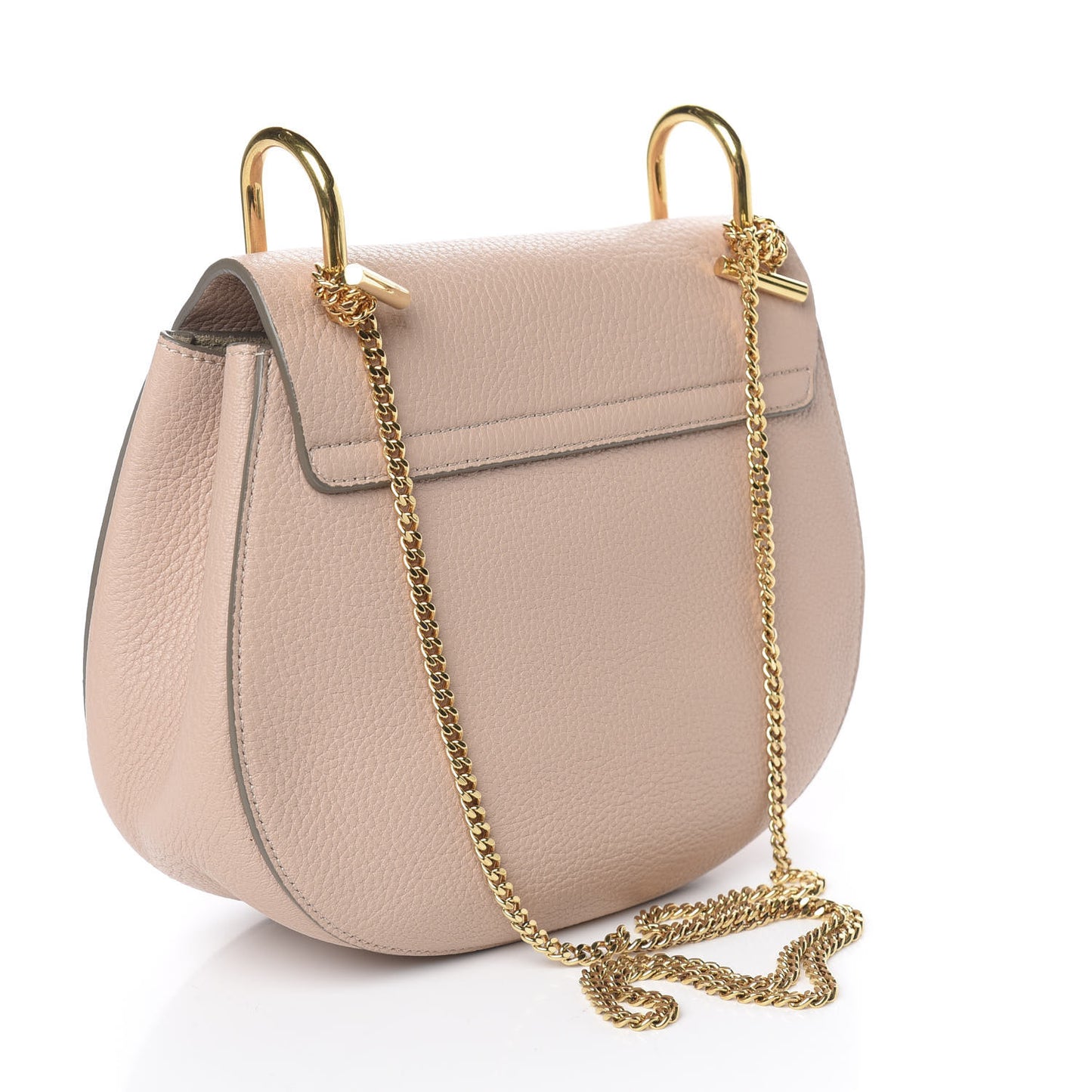 Grained Lambskin Drew Shoulder Bag Cement Pink