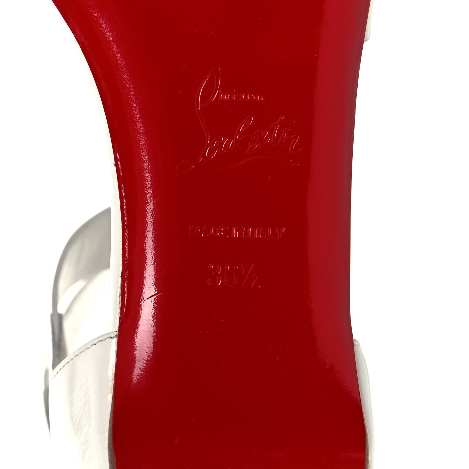 Christian Louboutin Jazz Calf Scubaflat Flat Sandals 36.5 White 6 of 12