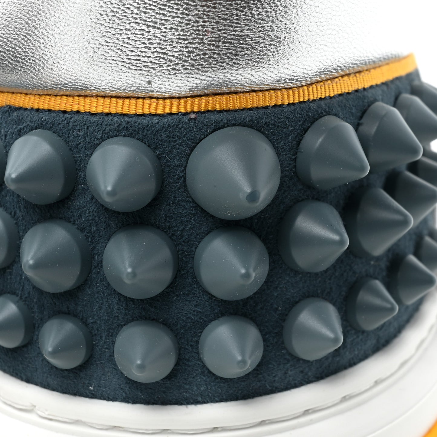 Calfskin Suede Laminated Nappa Spike Mens Astroloubi Low Top Sneakers 43.5 Titan Supernova