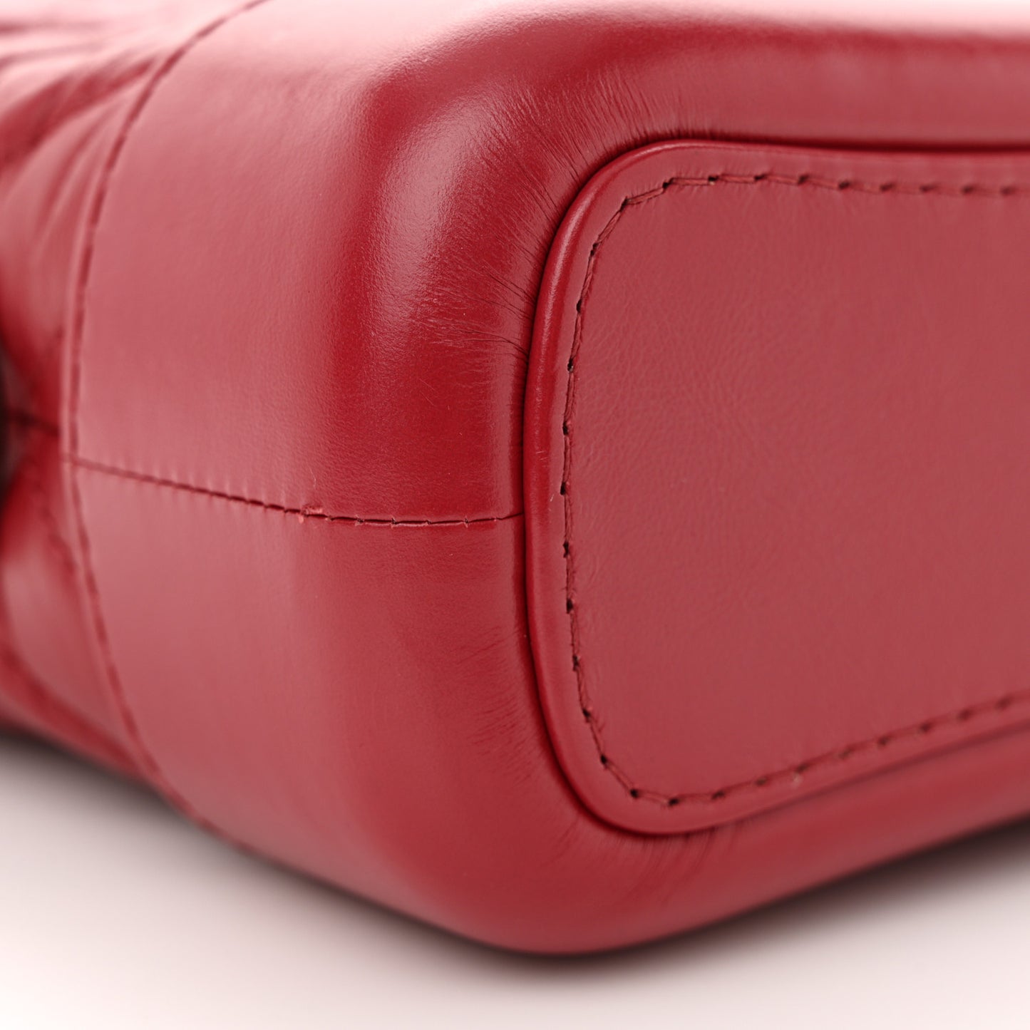 Aged Calfskin Chevron Quilted Small Gabrielle Hobo Red