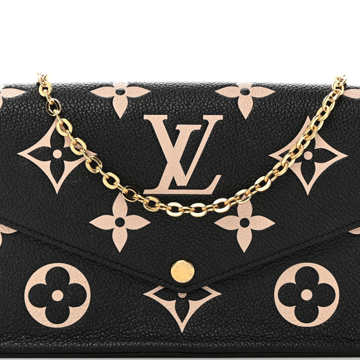 Louis Vuitton Empreinte Monogram Giant Felicie Pochette Black Beige 7 of 9