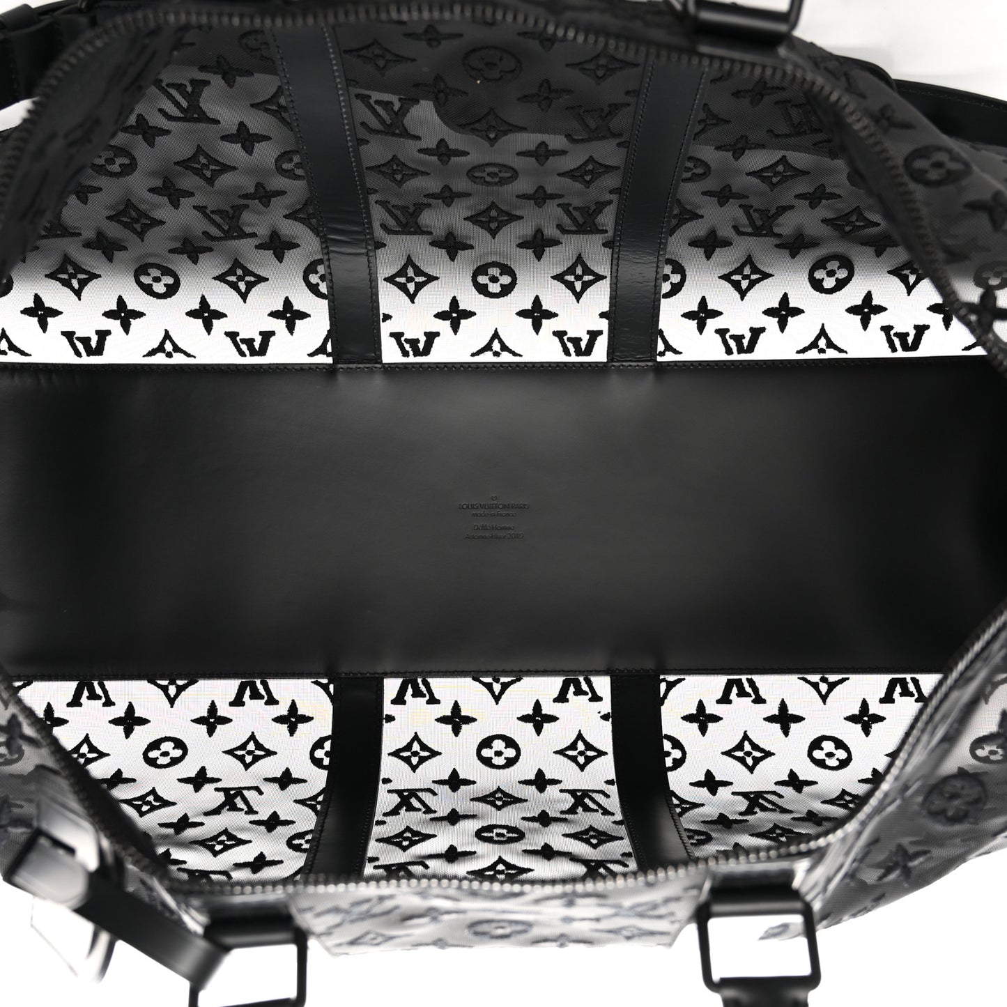 Monogram See Through Keepall Bandouliere 50 Black