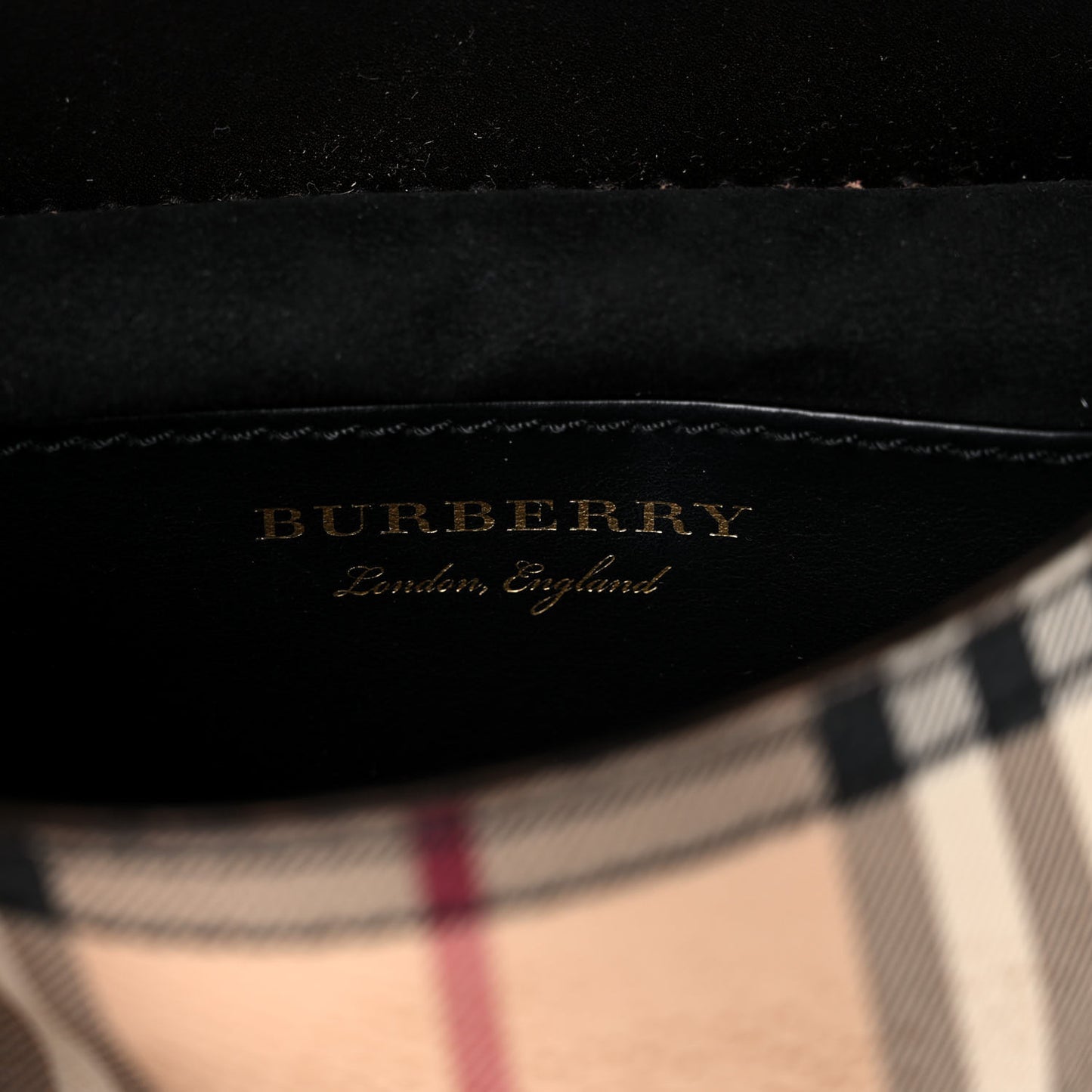 Haymarket Check Baby Bridle Saddle Bag Dark Clove Brown