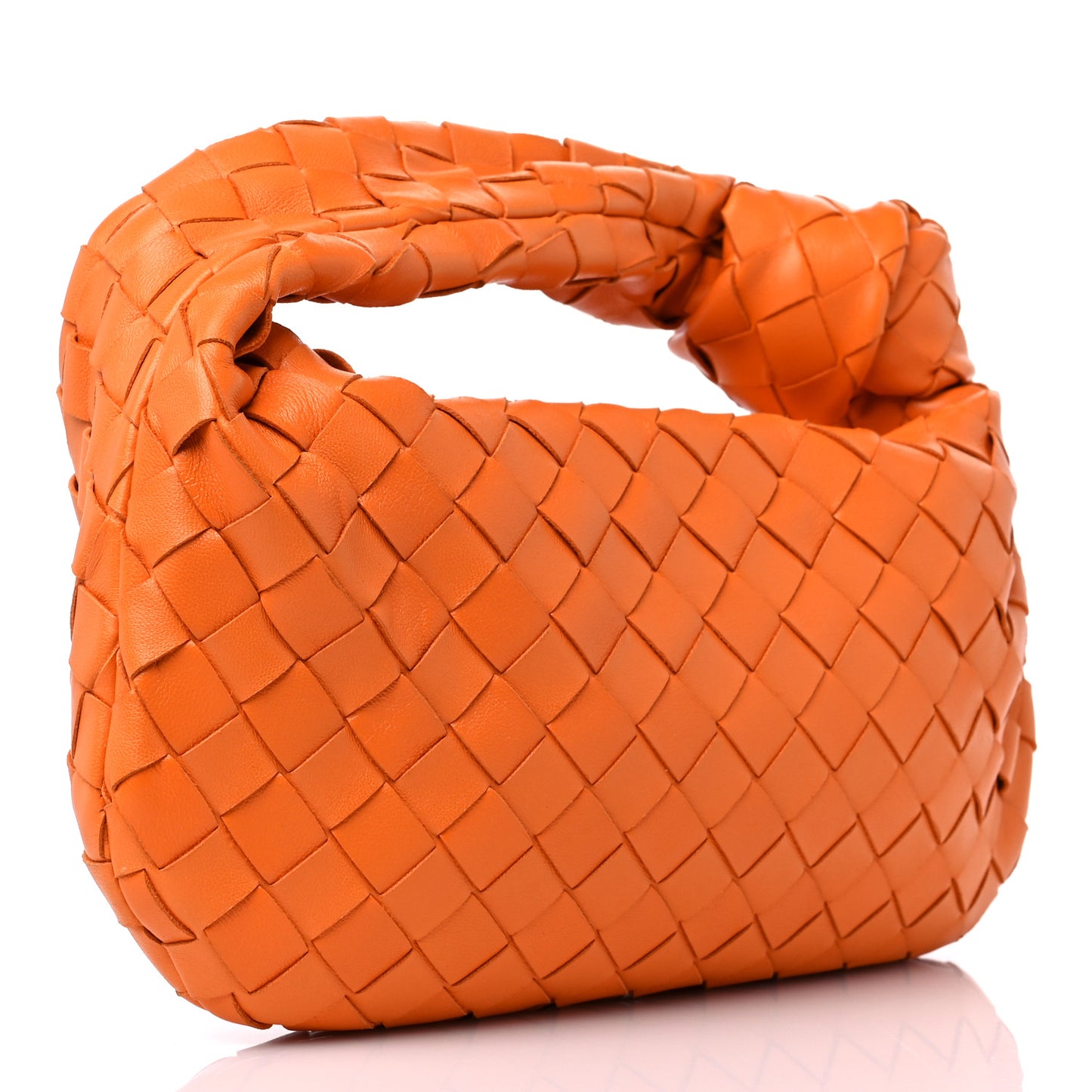 Nappa Intrecciato Mini Jodie Tangerine
