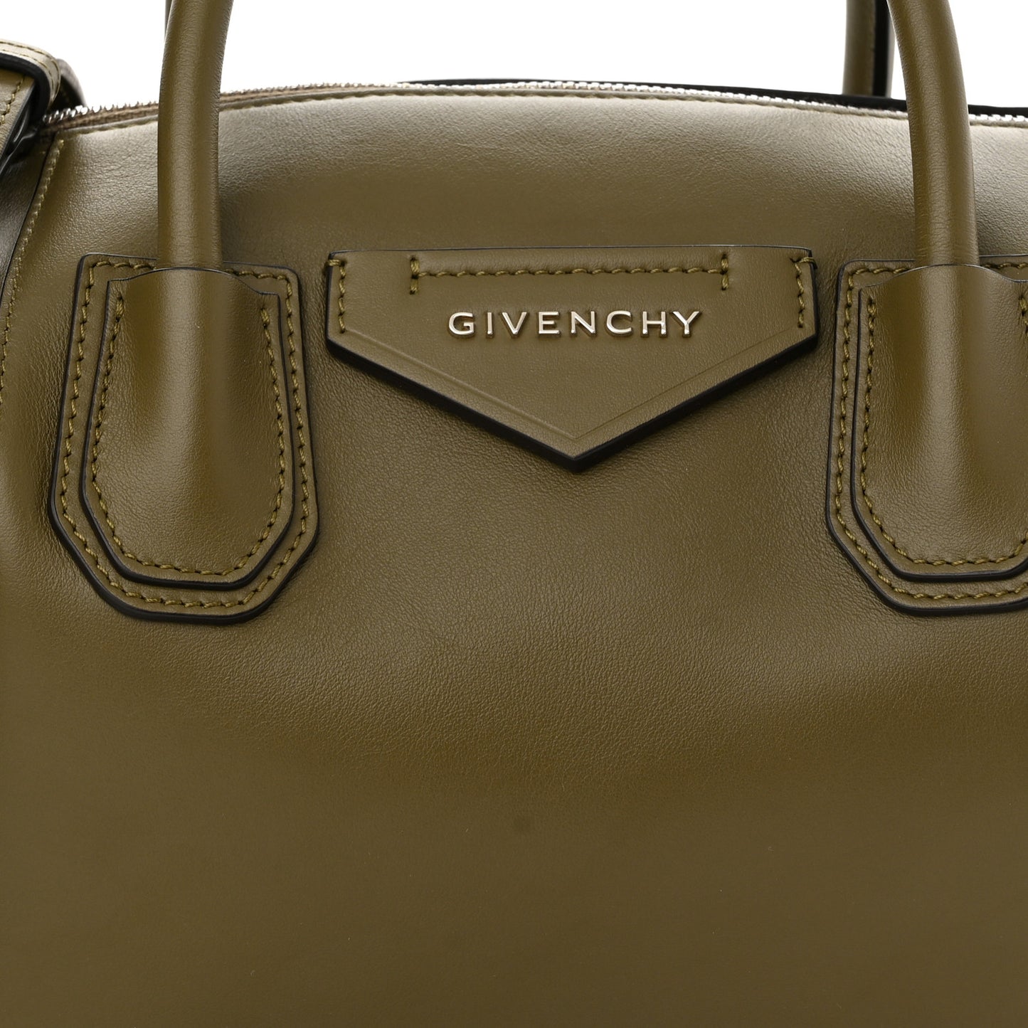 Smooth Calfskin Small Soft Antigona Dark Khaki