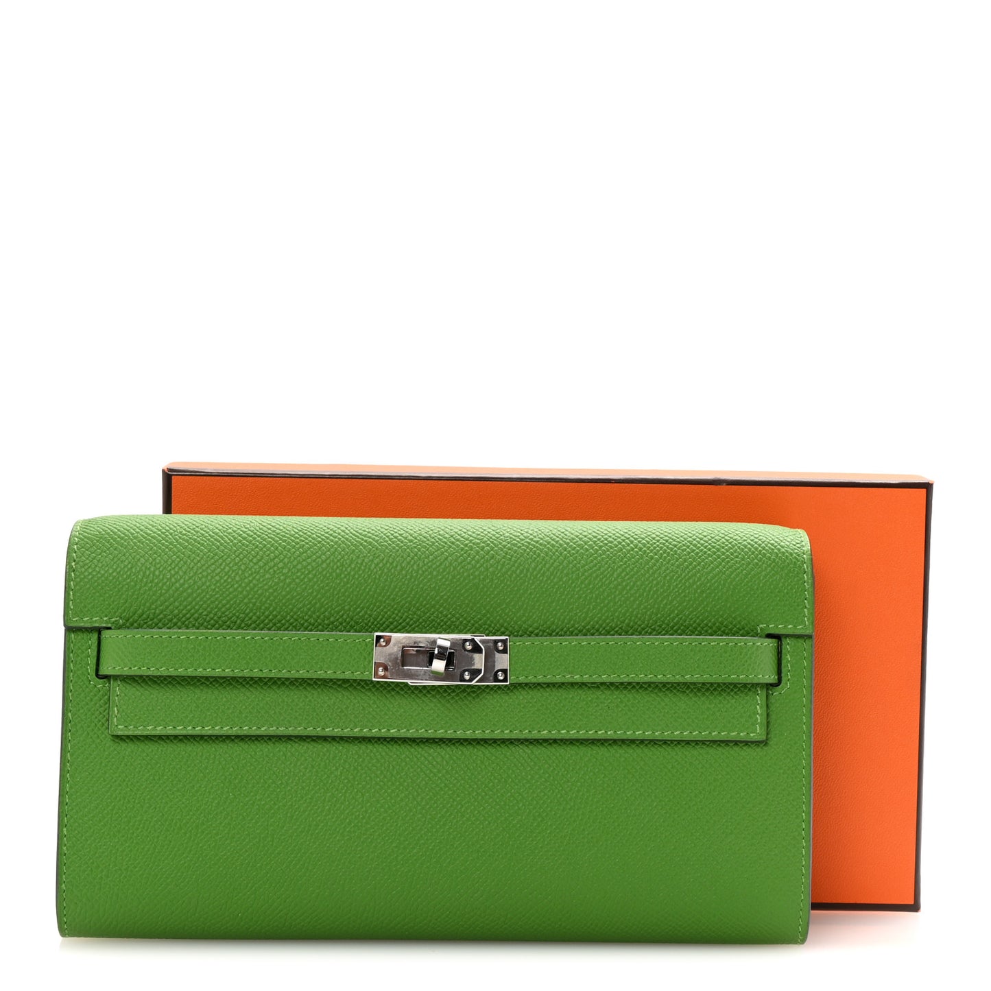 Epsom Kelly Wallet To Go Vert Yucca