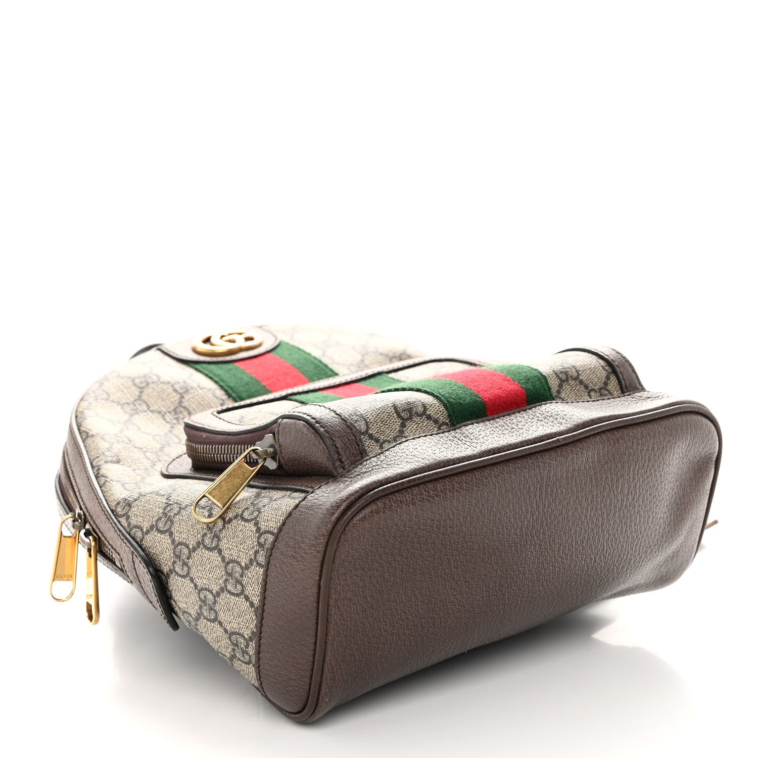 Gucci GG Supreme Monogram Calfskin Web Small Ophidia Day Backpack Beige Ebony New Acero 4 of 10