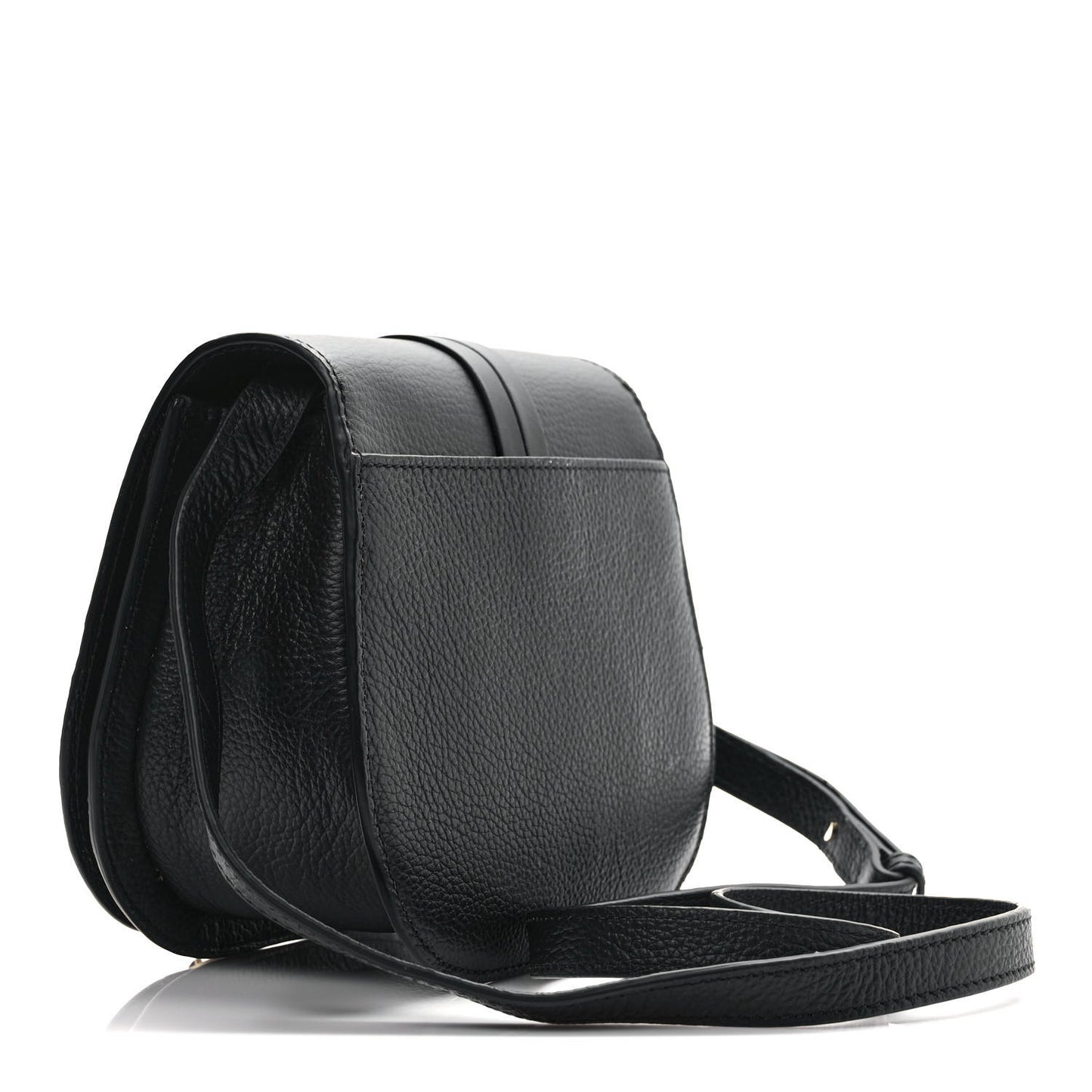 Calfskin Mini Alphabet Saddle Bag Black