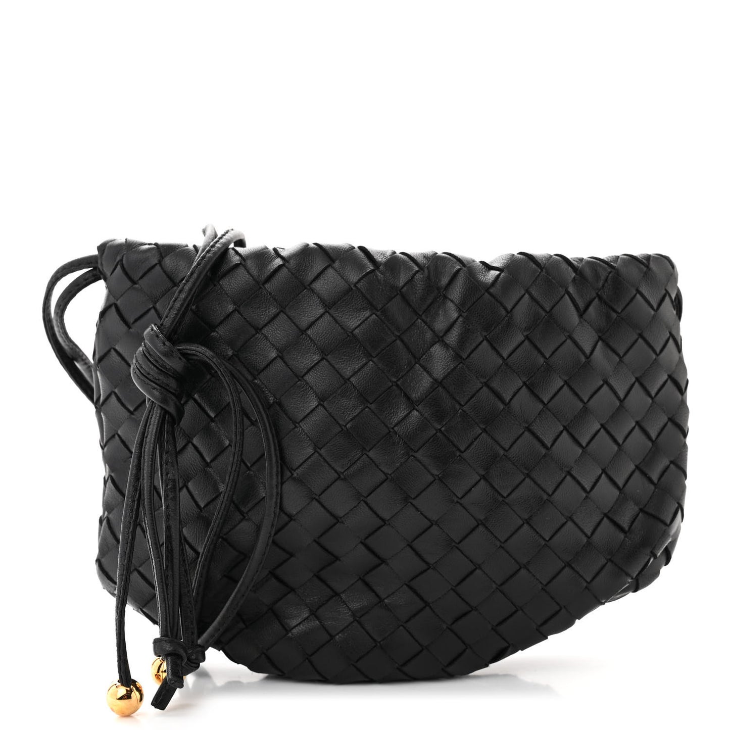 BOTTEGA VENETA Nappa Intrecciato Mini Bulb Black