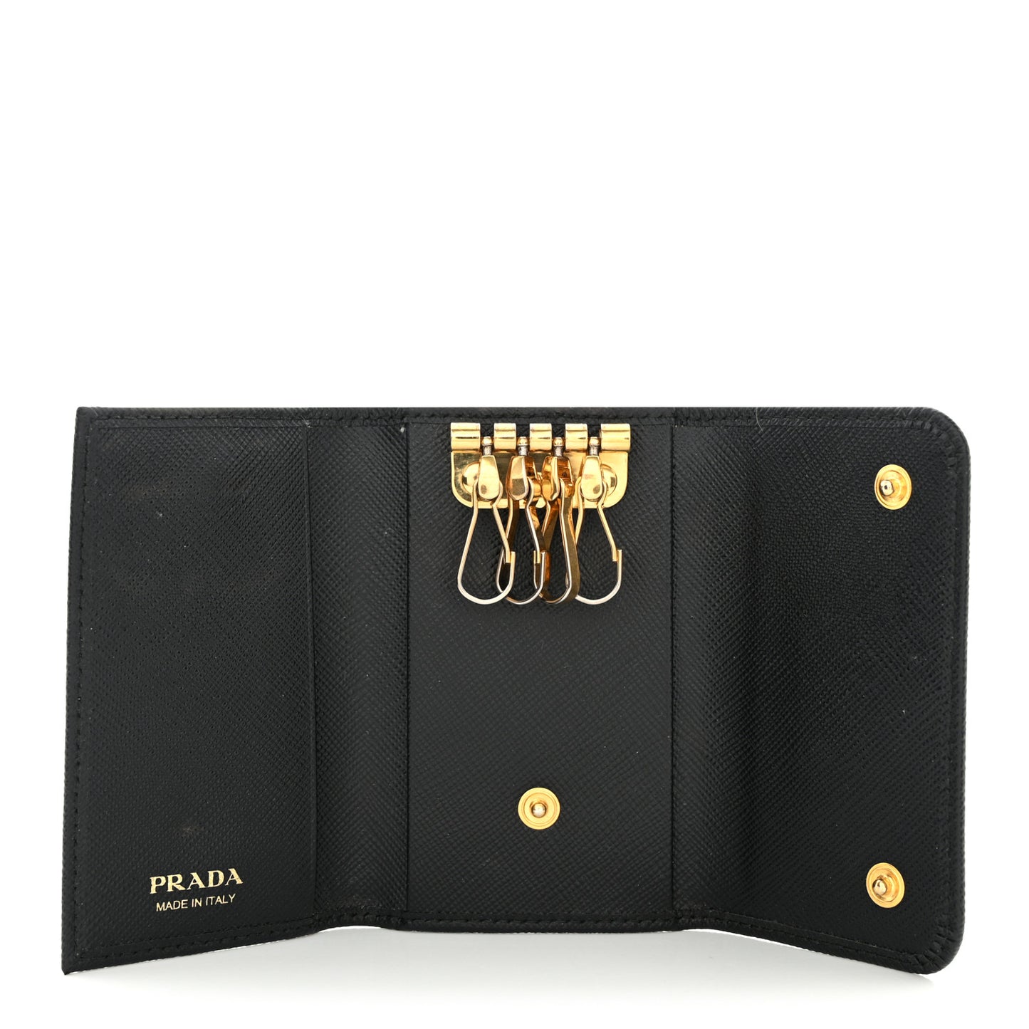 Saffiano 4 Key Holder Black