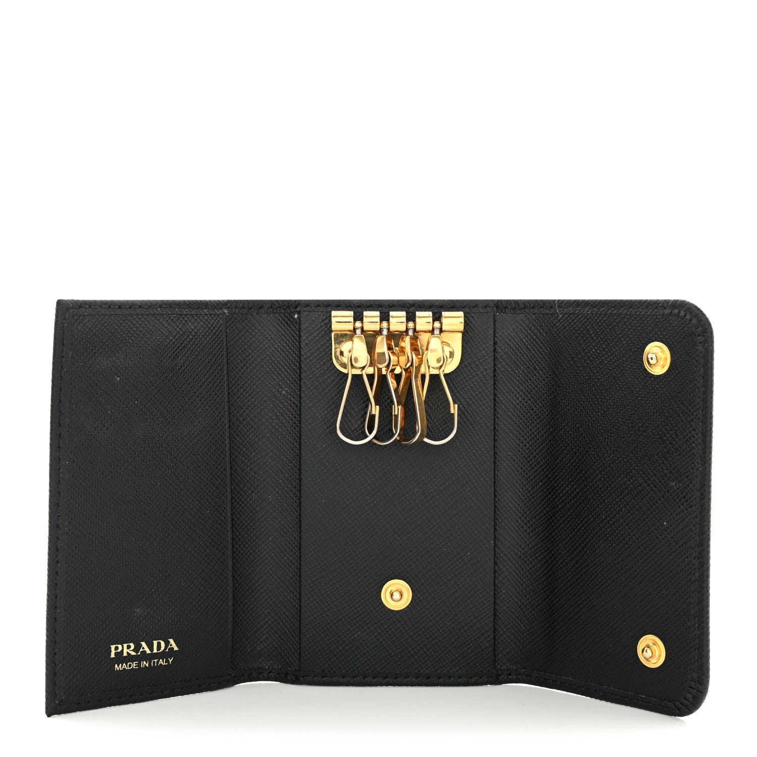 Prada Saffiano 4 Key Holder Black 5 of 7