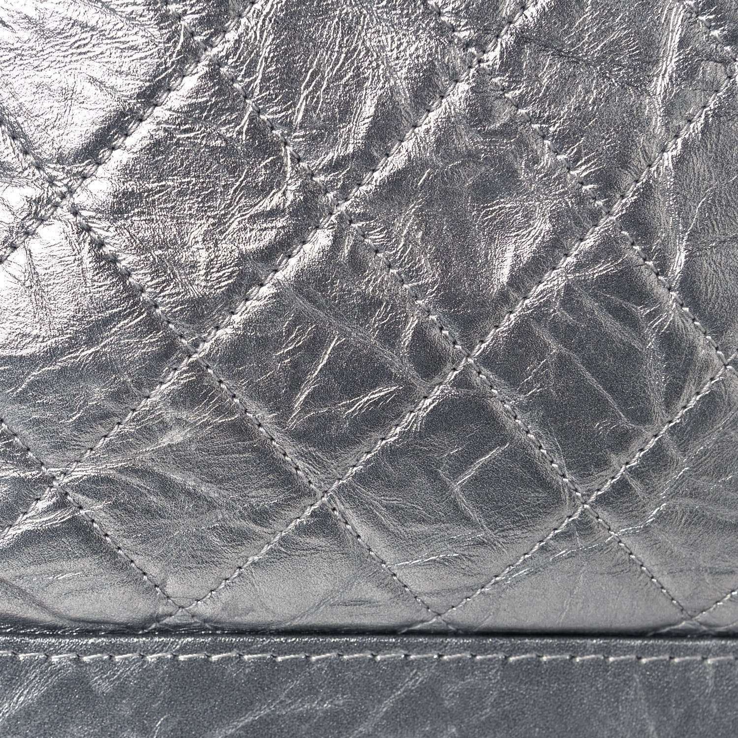 Chanel Metallic Aged Calfskin Quilted Large Gabrielle Silver 8 of 14