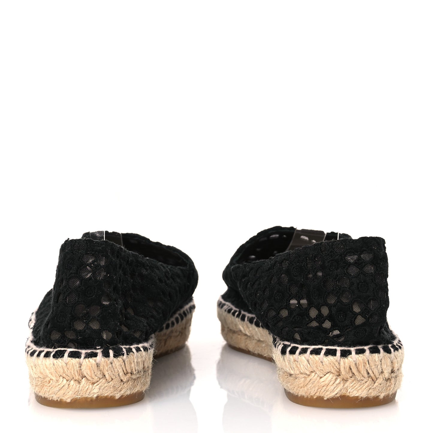 Lace Patent CC Espadrilles 40 Black