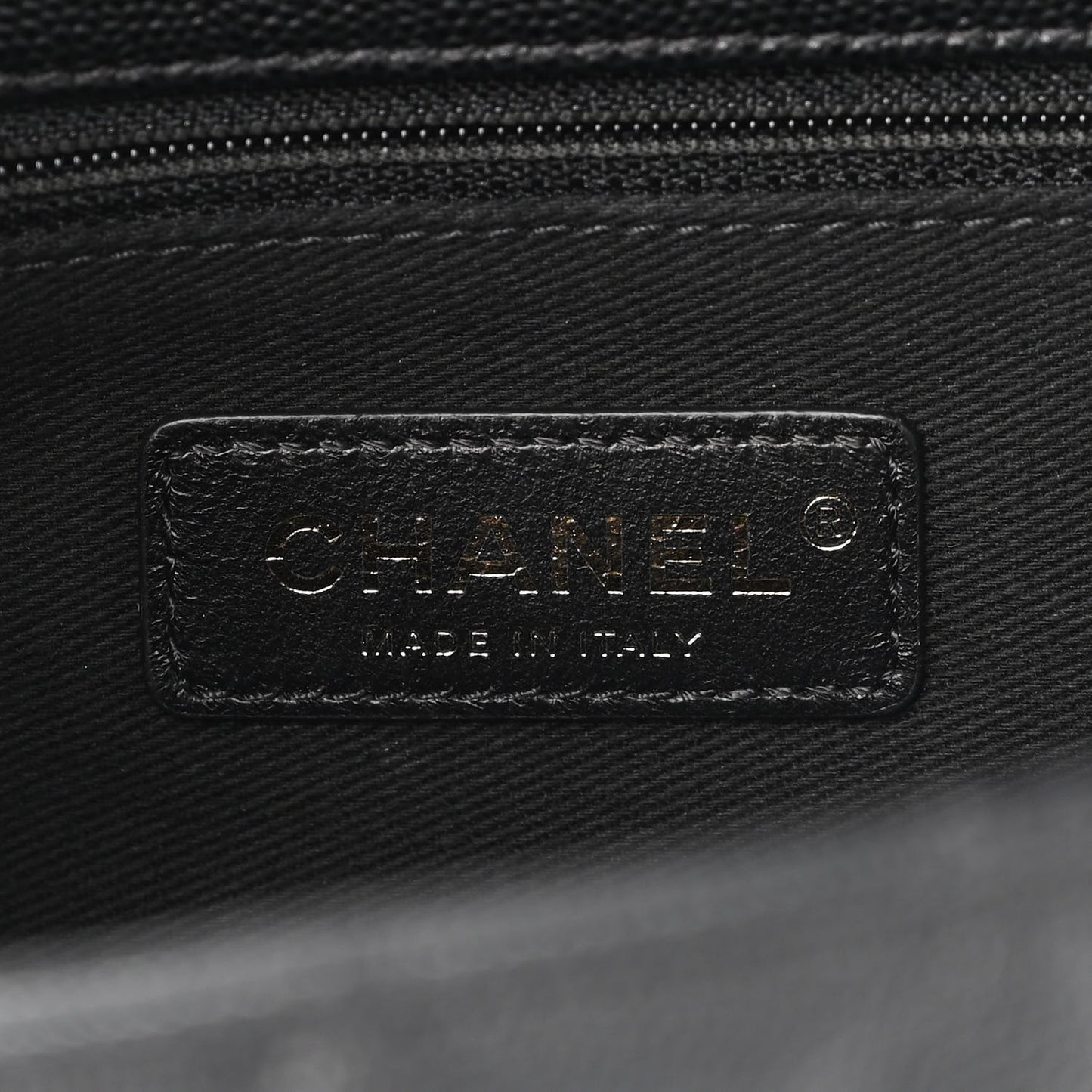 Caviar Lizard Embossed Quilted Small Coco Handle Flap Black