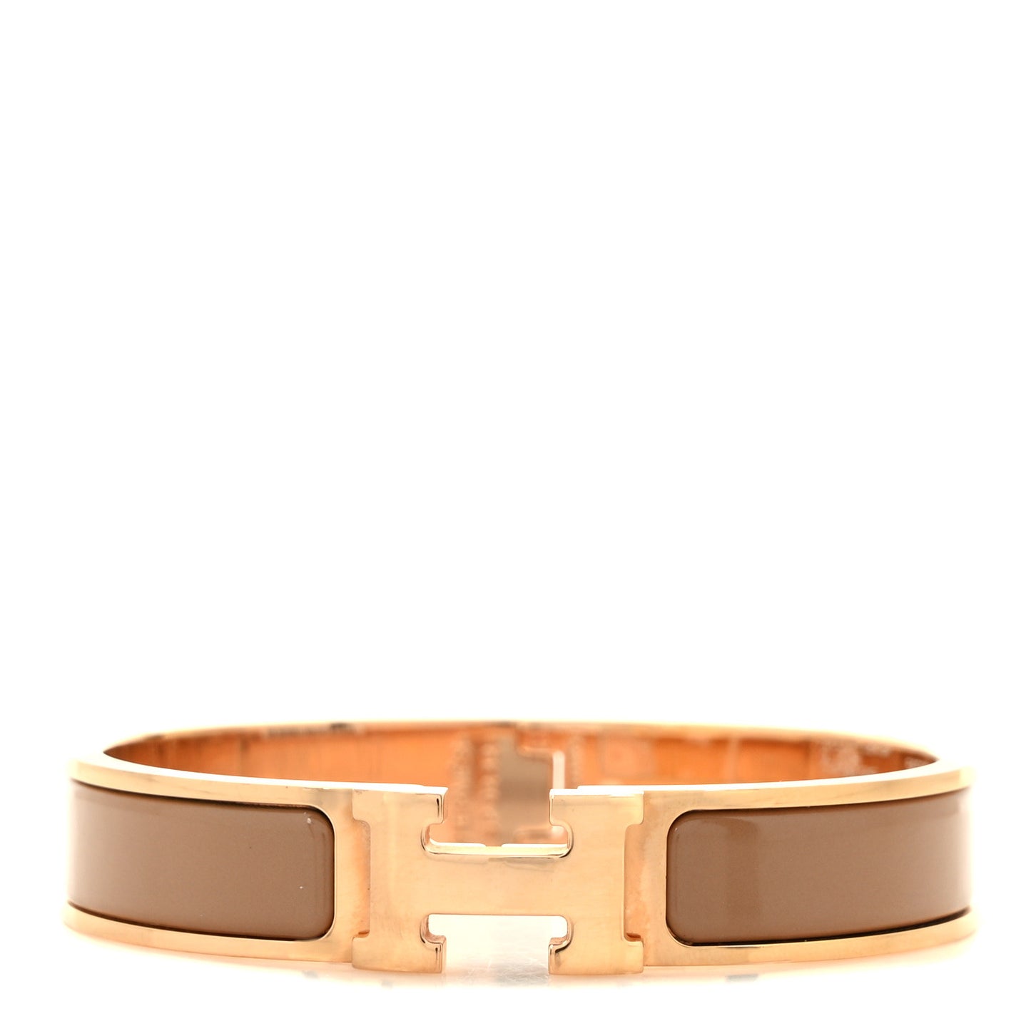 Enamel Narrow Clic Clac H Bracelet PM Chataigne
