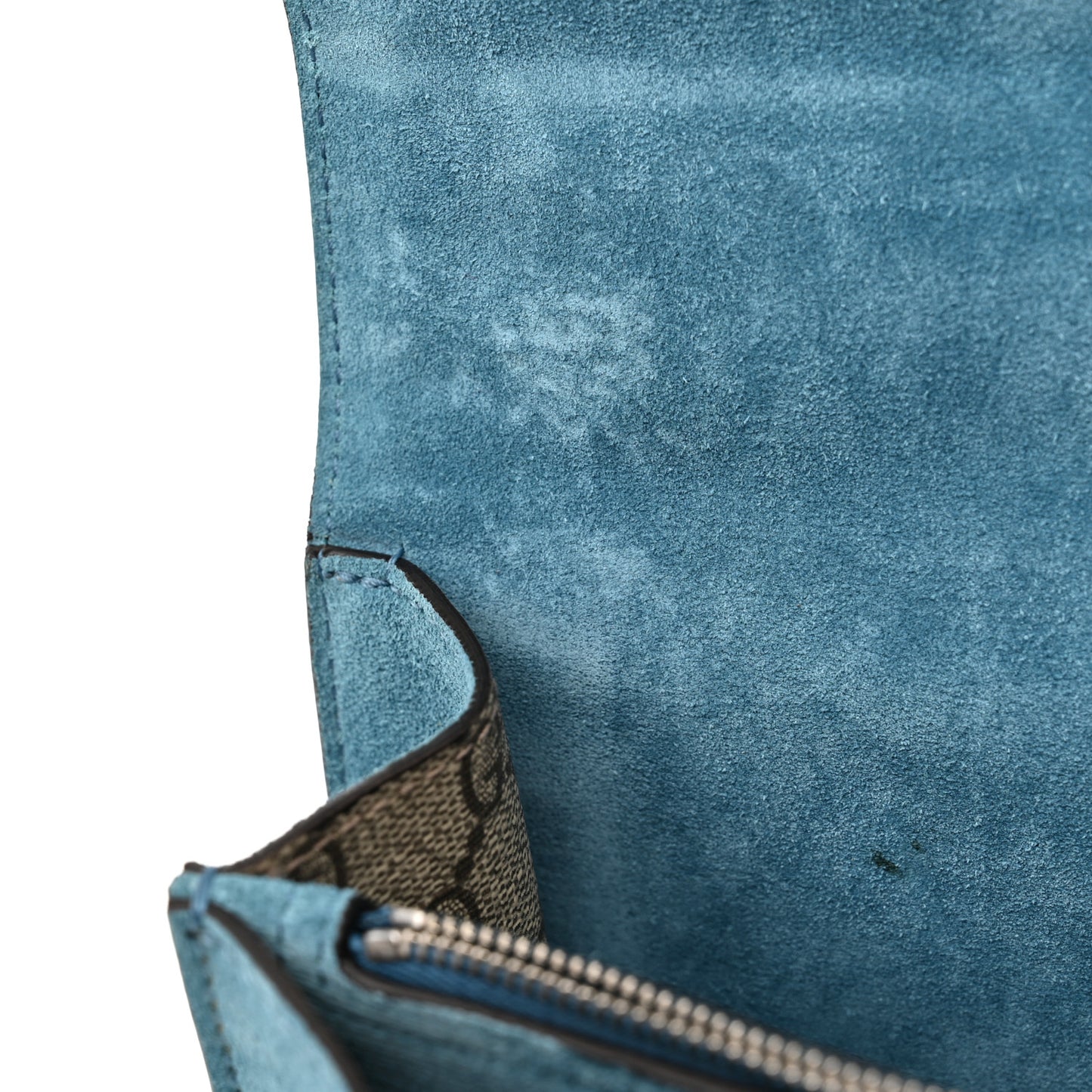 GG Supreme Monogram Angry Cat Embroidered Medium Dionysus Shoulder Bag Beige Ultramarine