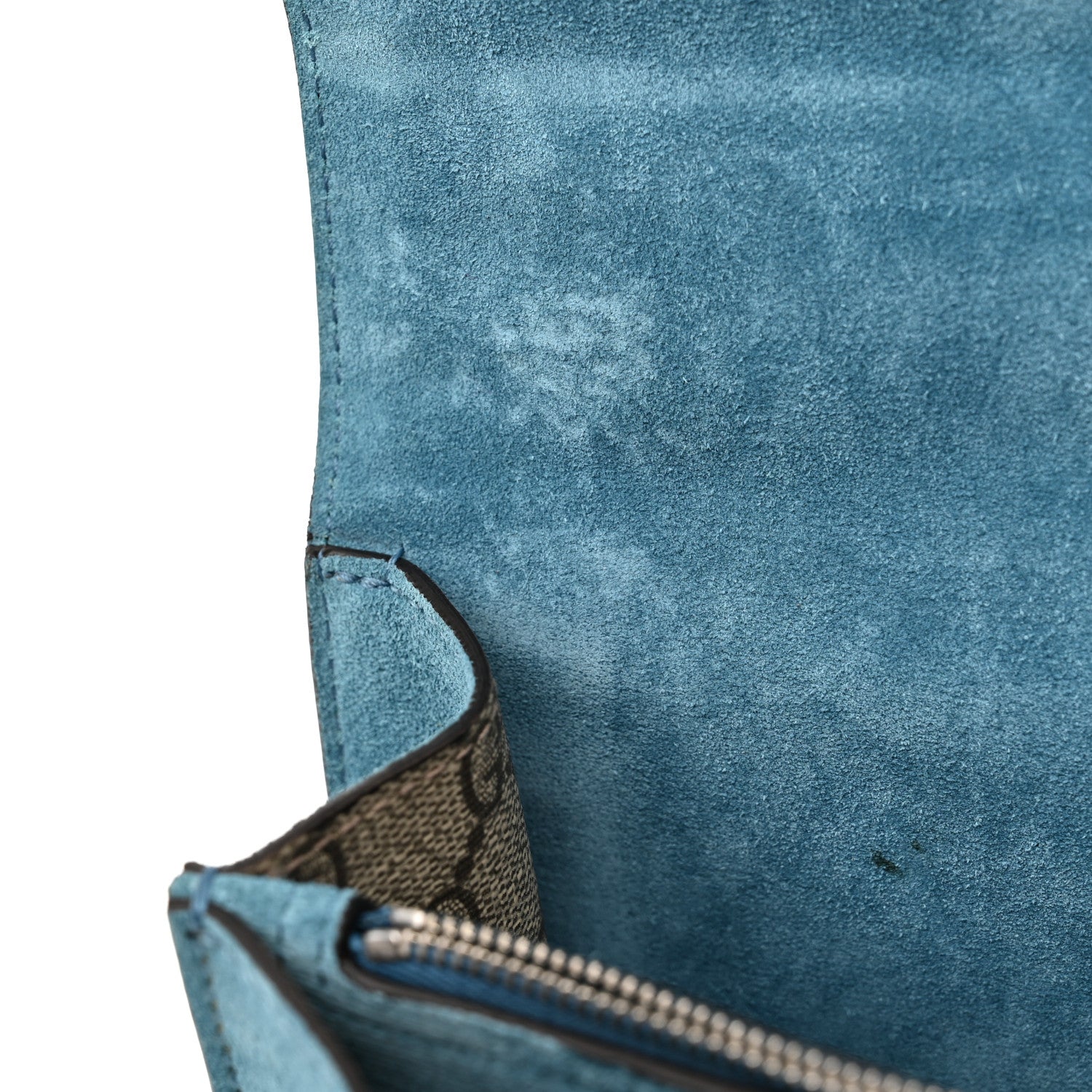 Gucci GG Supreme Monogram Angry Cat Embroidered Medium Dionysus Shoulder Bag Beige Ultramarine 12 of 19