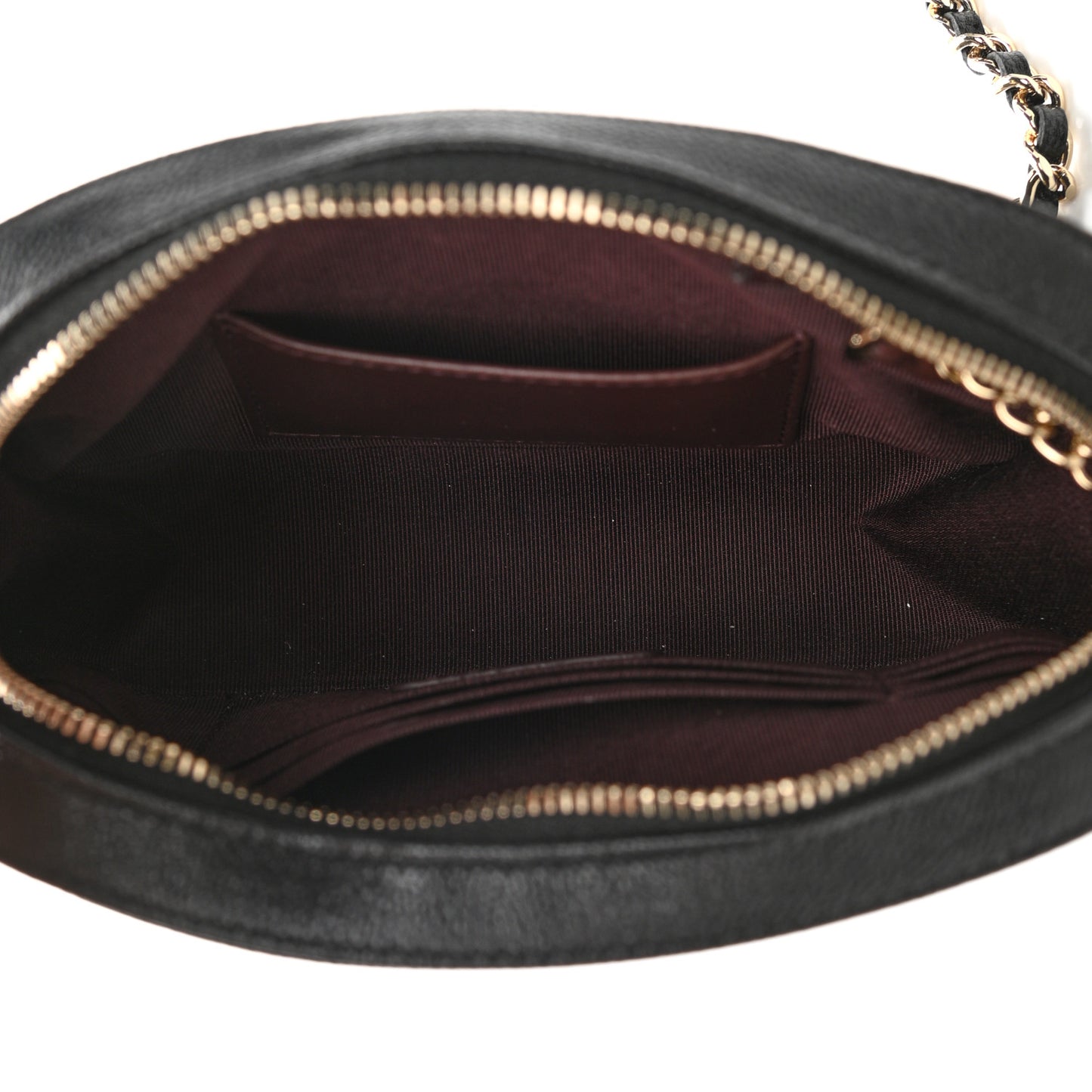 Caviar Quilted Vanity With Chain Black