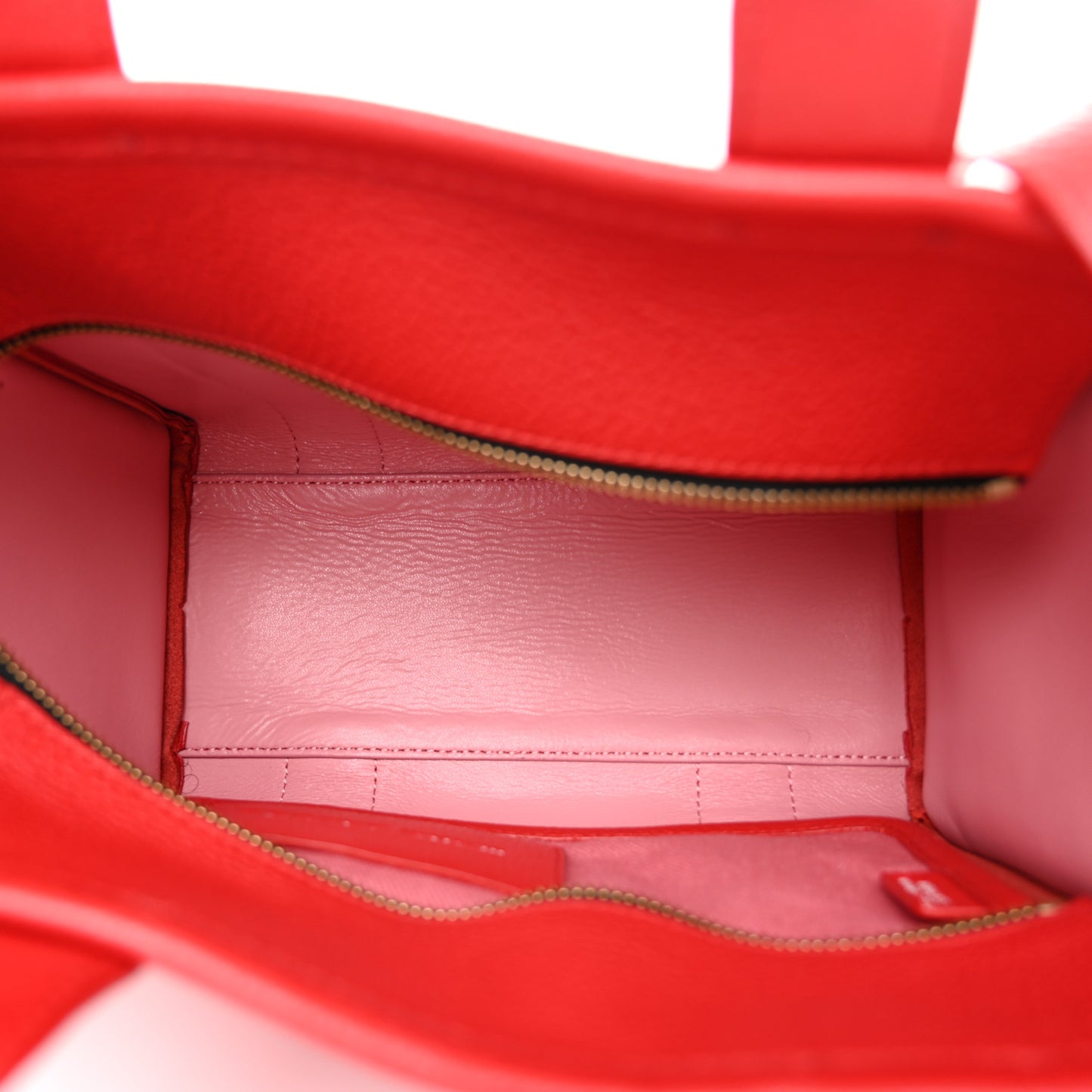 Grained Calfskin Small The Tote Bag True Red