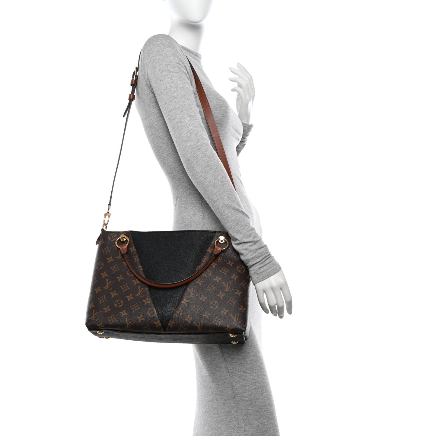 Monogram V Tote MM Black