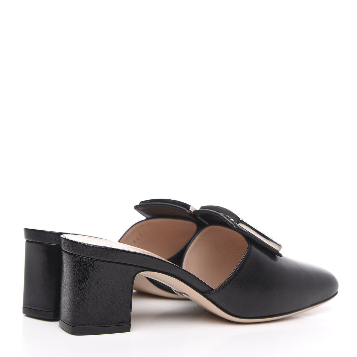 Malaga Kid Crystal Square G Madelyn Mules 36.5 Black