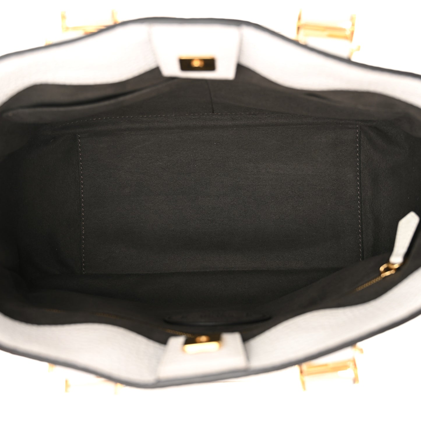 Cuoio Romano Selleria Small FF Tote White Ice