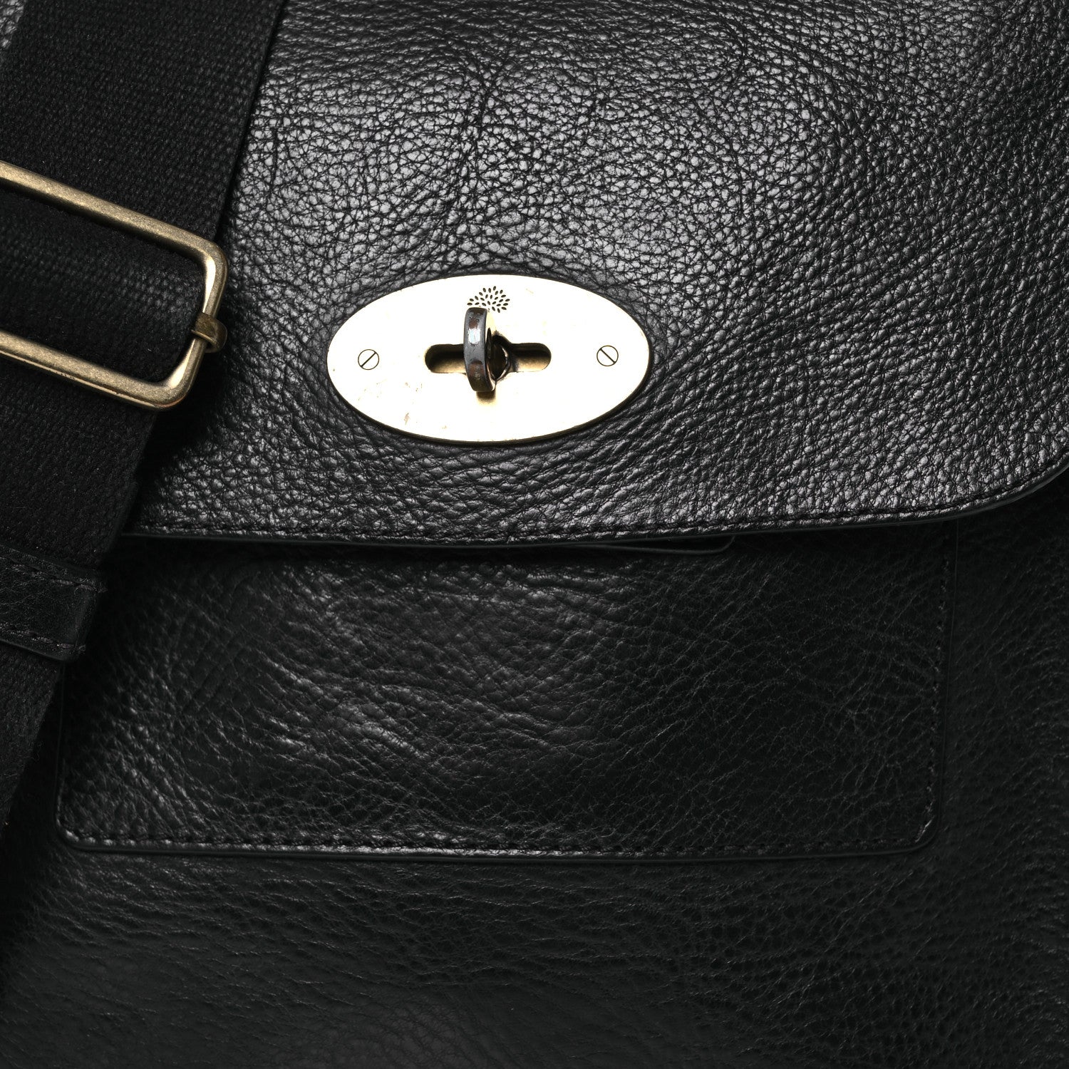 Mulberry Natural Grain Calfskin Antony Messenger Crossbody Black 9 of 21