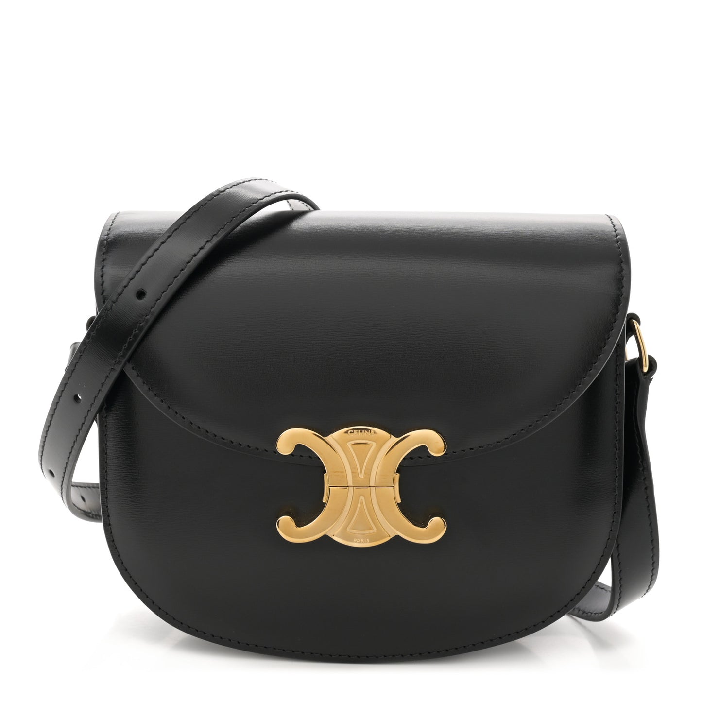 Shiny Calfskin Teen Besace Black