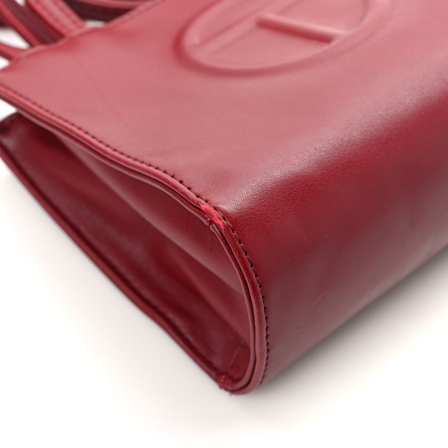 Vegan Leather Small Shopping Bag Oxblood