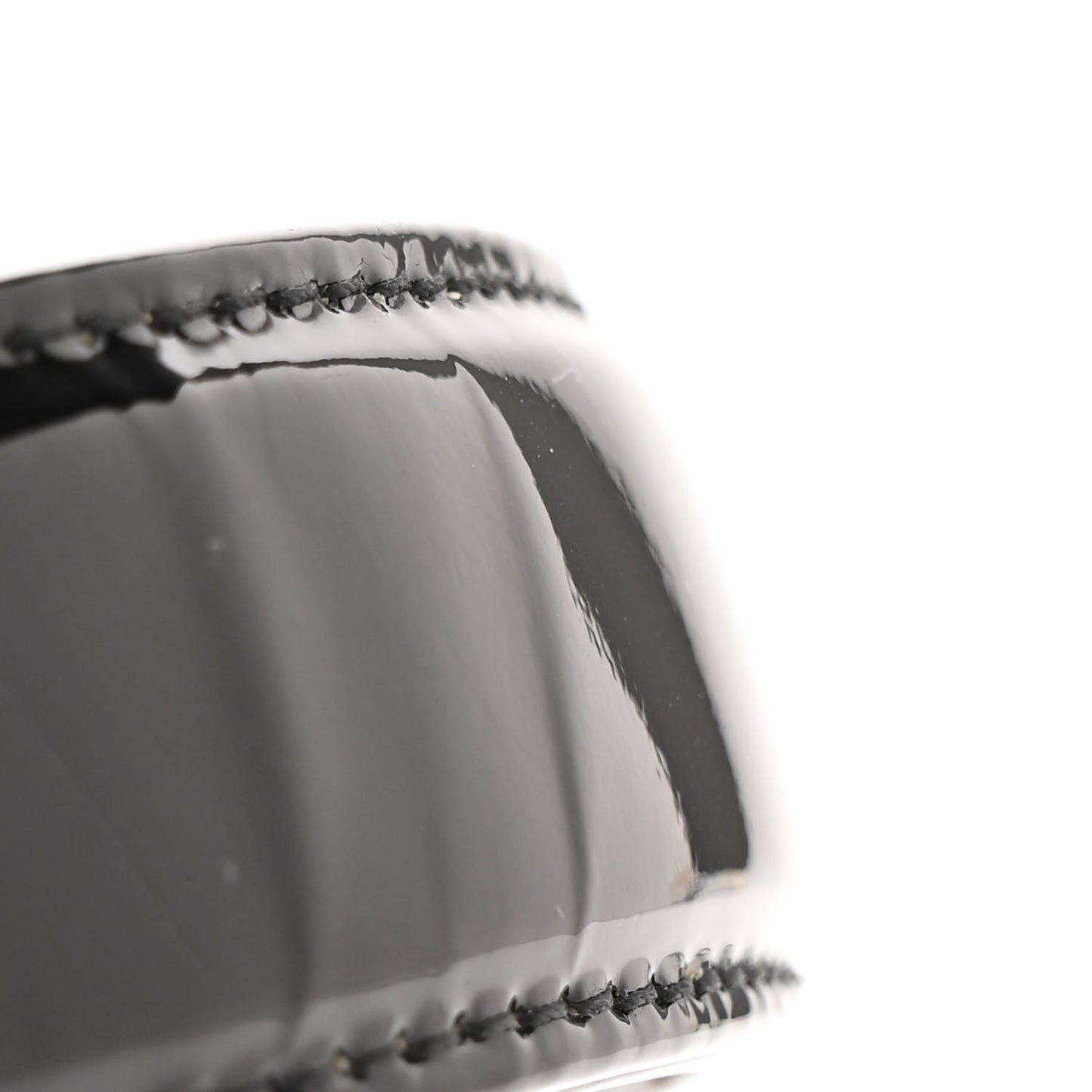 Patent Calfskin Matelasse Monogram Medium Vicky Chain Bag Black