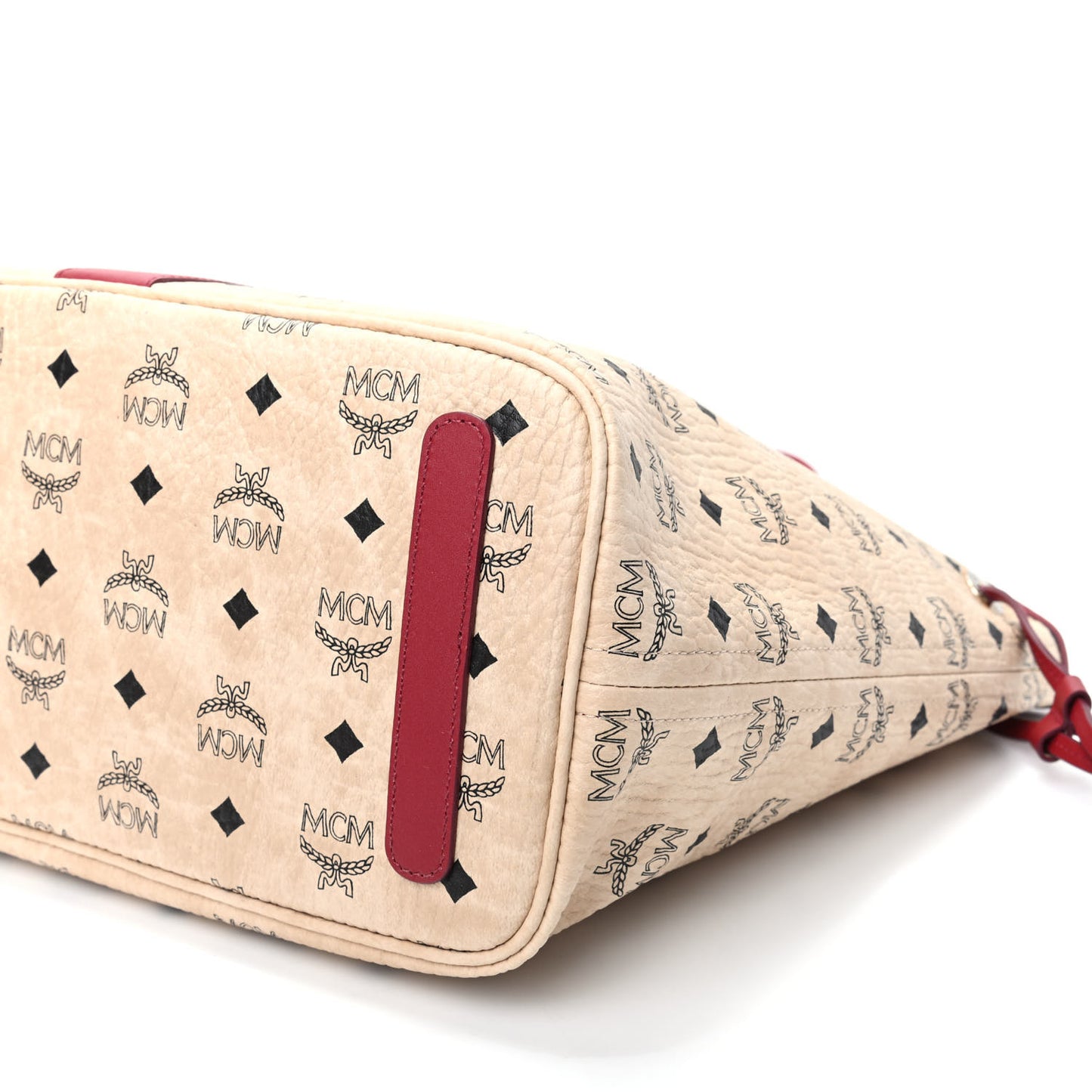 Visetos Medium Liz Reversible Shopper Tote Beige Red