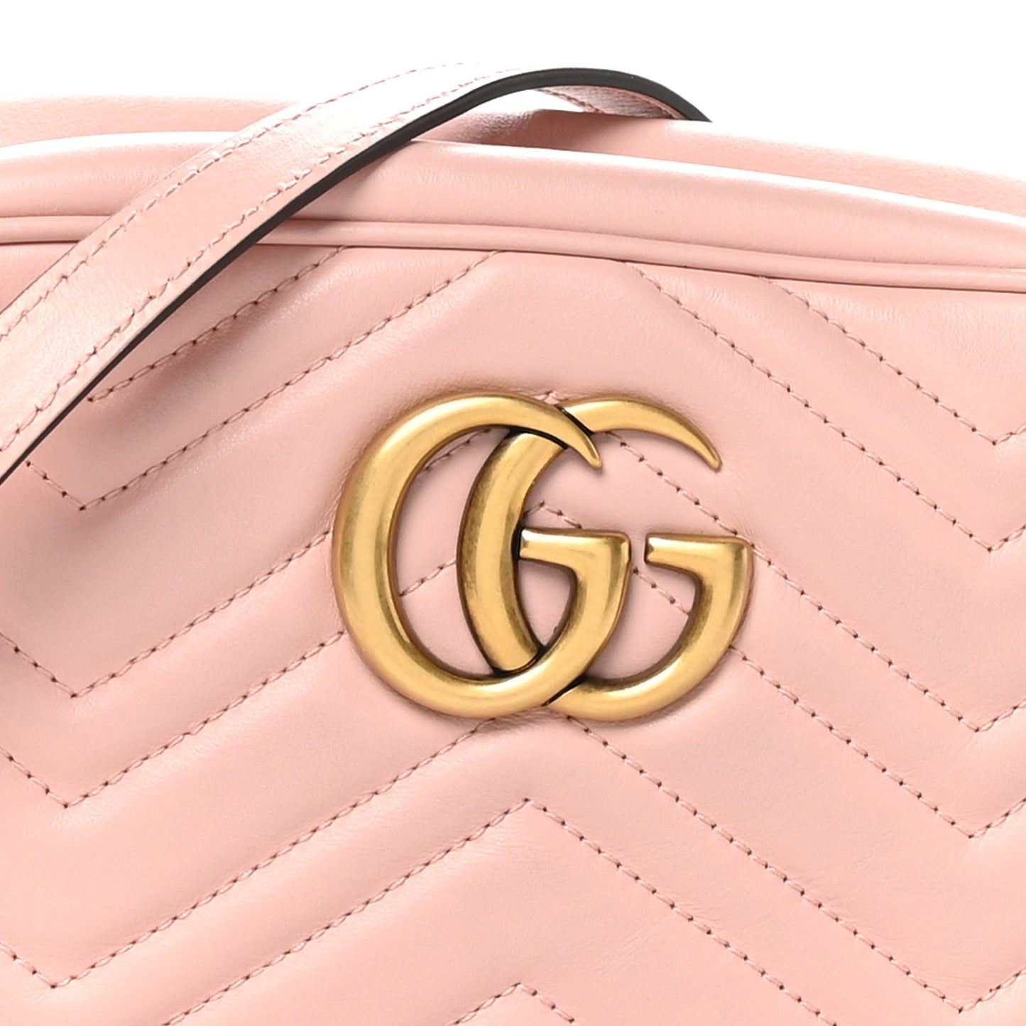 Calfskin Matelasse Small GG Marmont Chain Shoulder Bag Perfect Pink